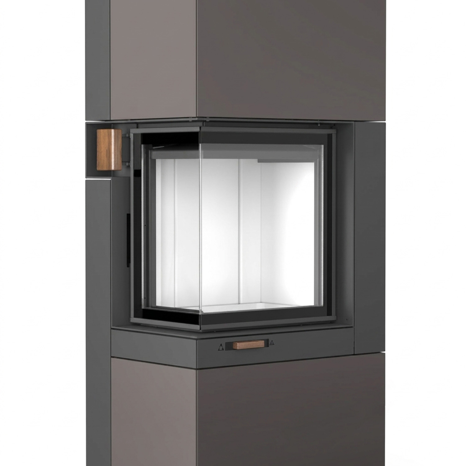 Austroflamm Kamiba 59 K2 links Kaminbausatz Stahl Titan