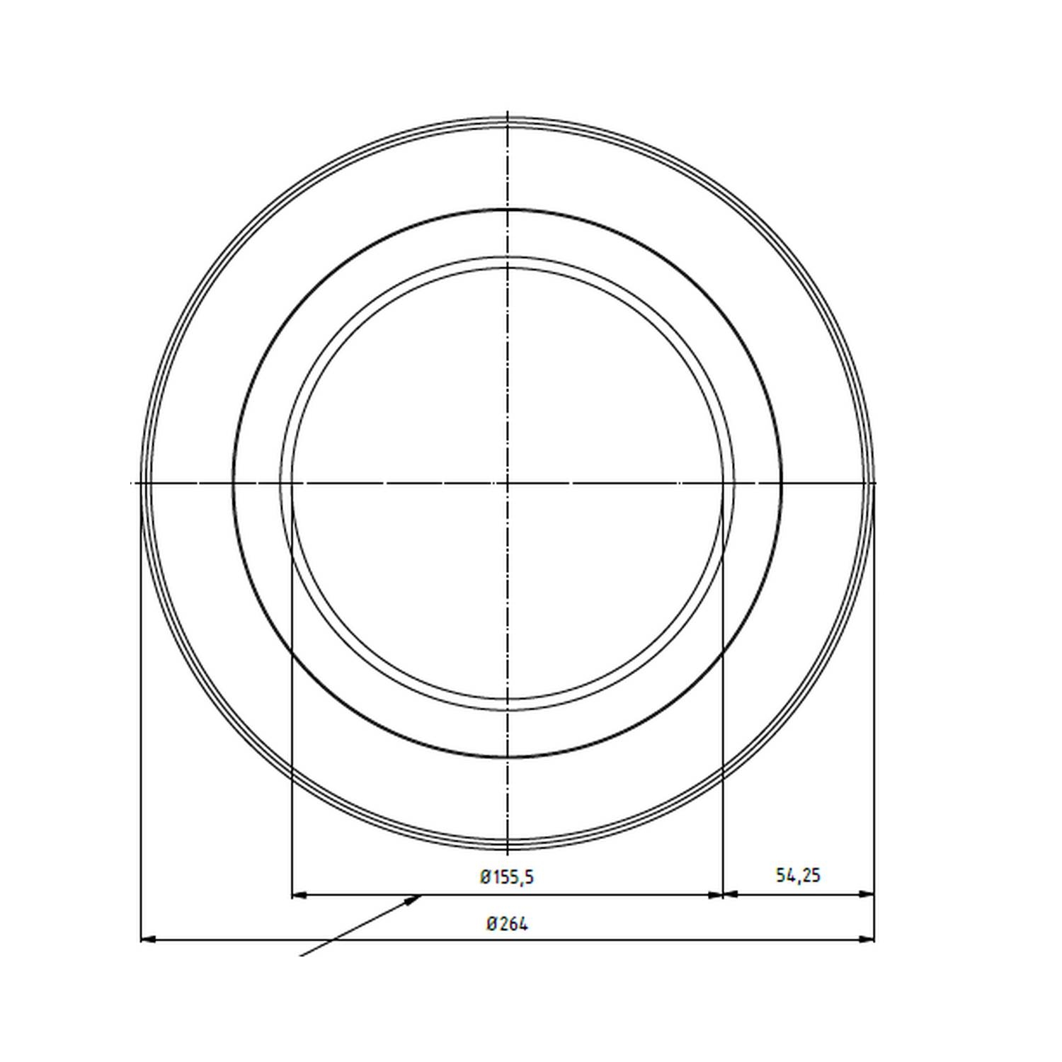 Raik Lifestyle Rosette 150mm grau für Rauchrohr / Ofenrohr