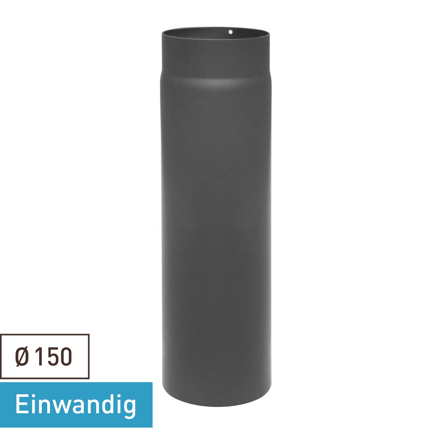Raik Basic Längenelement 150mm gussgrau Länge 500mm für Rauchrohr / Ofenrohr