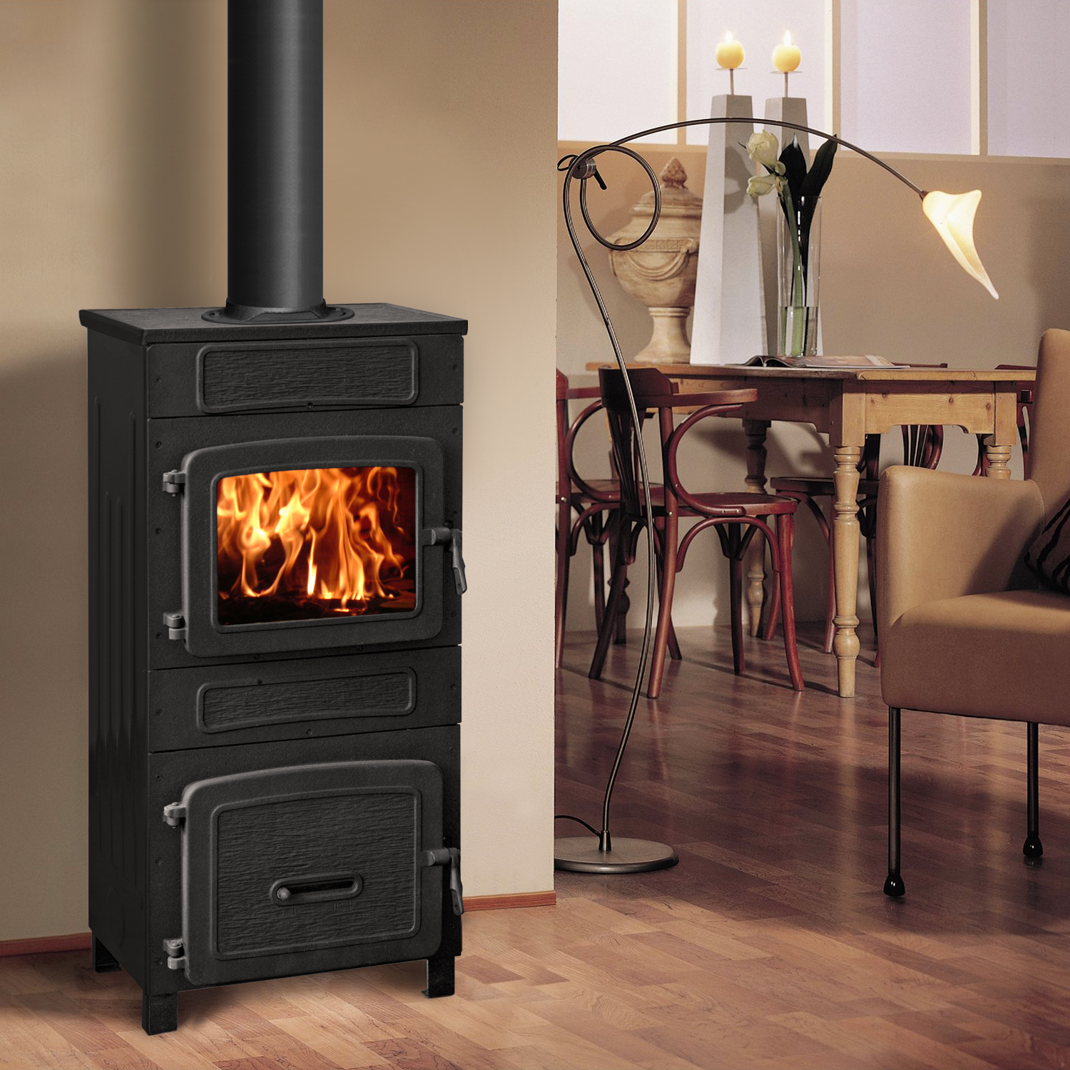 Wamsler WO 109-8F/O Werkstattofen mit Sichtfenster und Obenanschluss Wamsler WO 109-8F/O Werkstattofen mit Sichtfenster und Obenanschluss