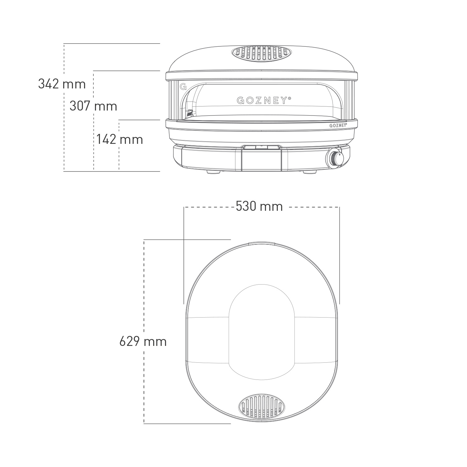 Gozney Arc XL Gas-Pizzaofen Off-Black Gozney Arc XL Gas-Pizzaofen Off-Black