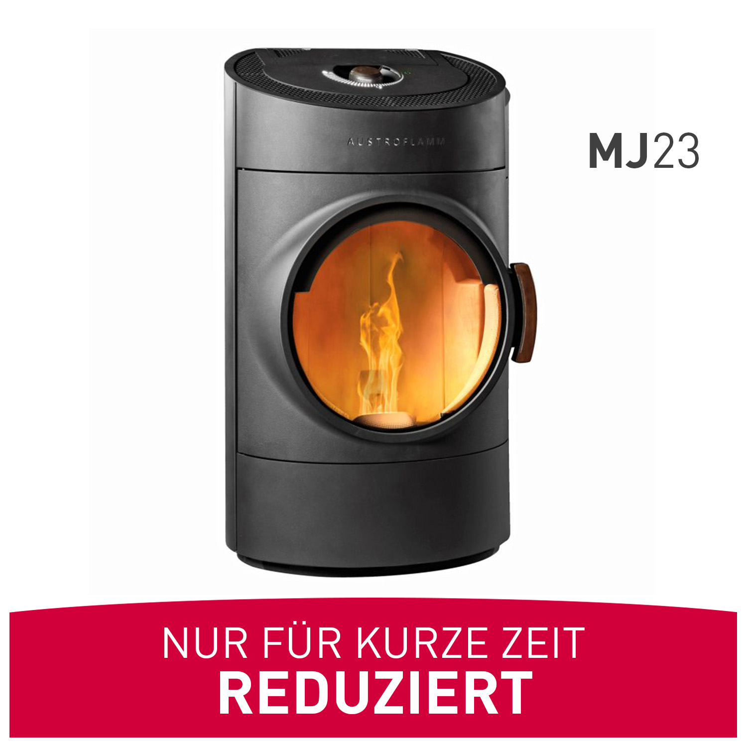 Austroflamm Clou Pelletofen Stahl gussgrau 8kW Modelljahr 2023 + 450 kg Pellets gratis