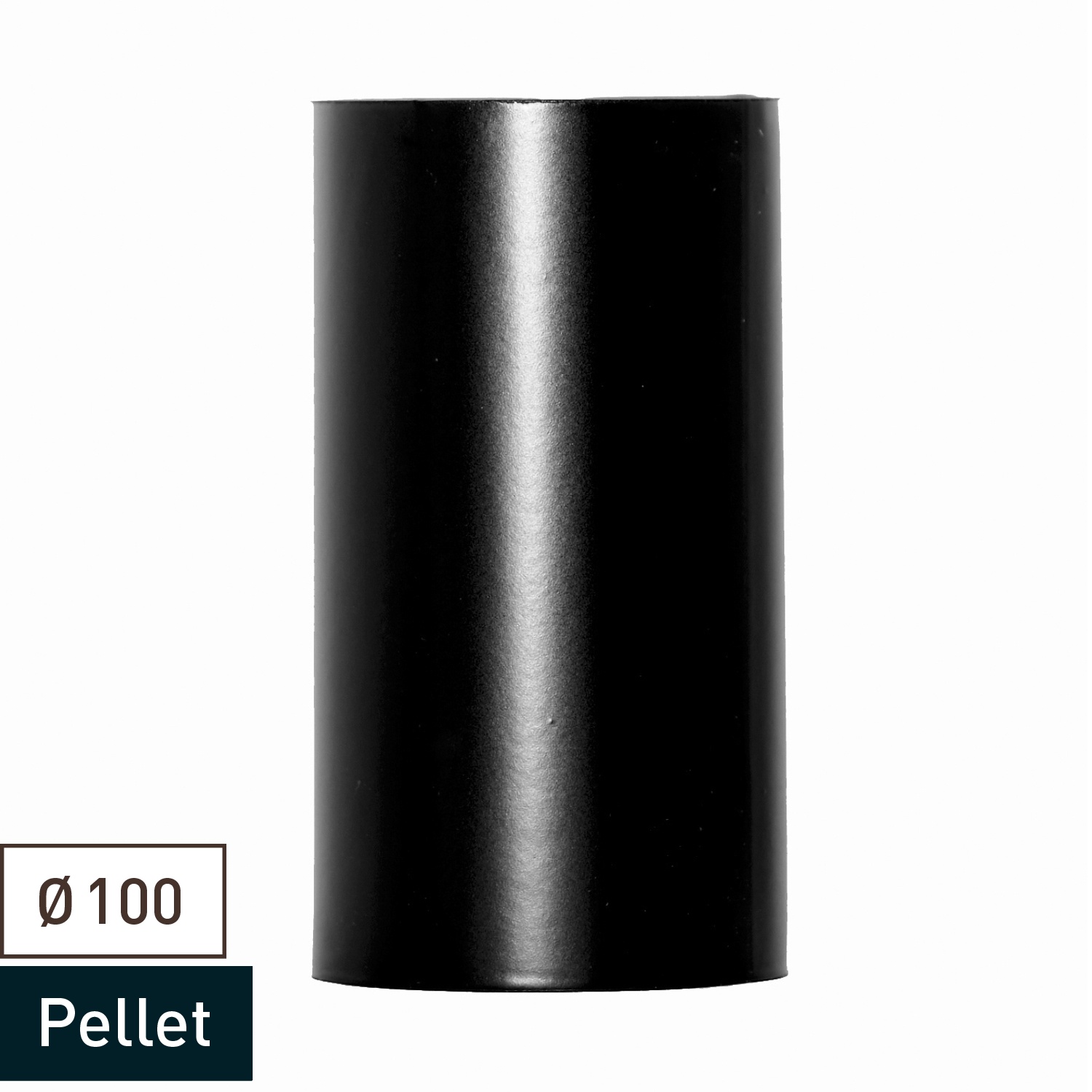 Raik Pelletrohr / Ofenrohr 100mm - Schornsteinanschlussstück schwarz