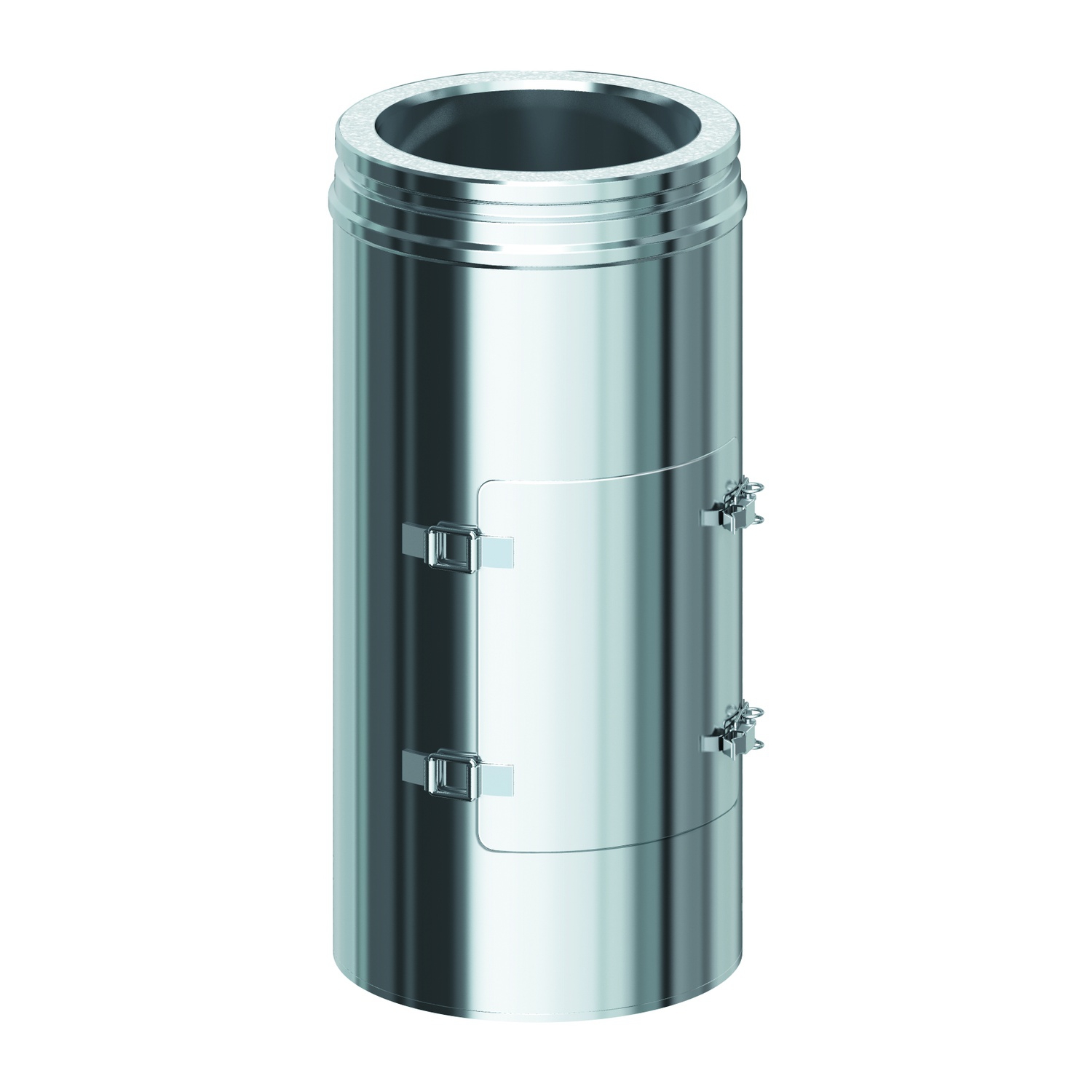 Schiedel ICS Rohrelement 500 mm mit Kugelfang und Doppelwandfutter Ø180 doppelwandig glänzend