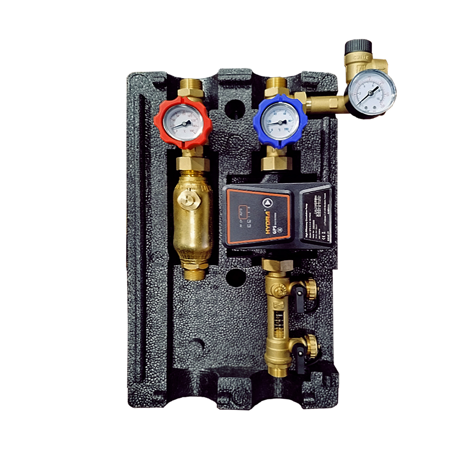 Zweistrang-Solarpumpenstation GPS PWM 2-12 L mit HE-Pumpe Hydra 20-8-130 PWM2