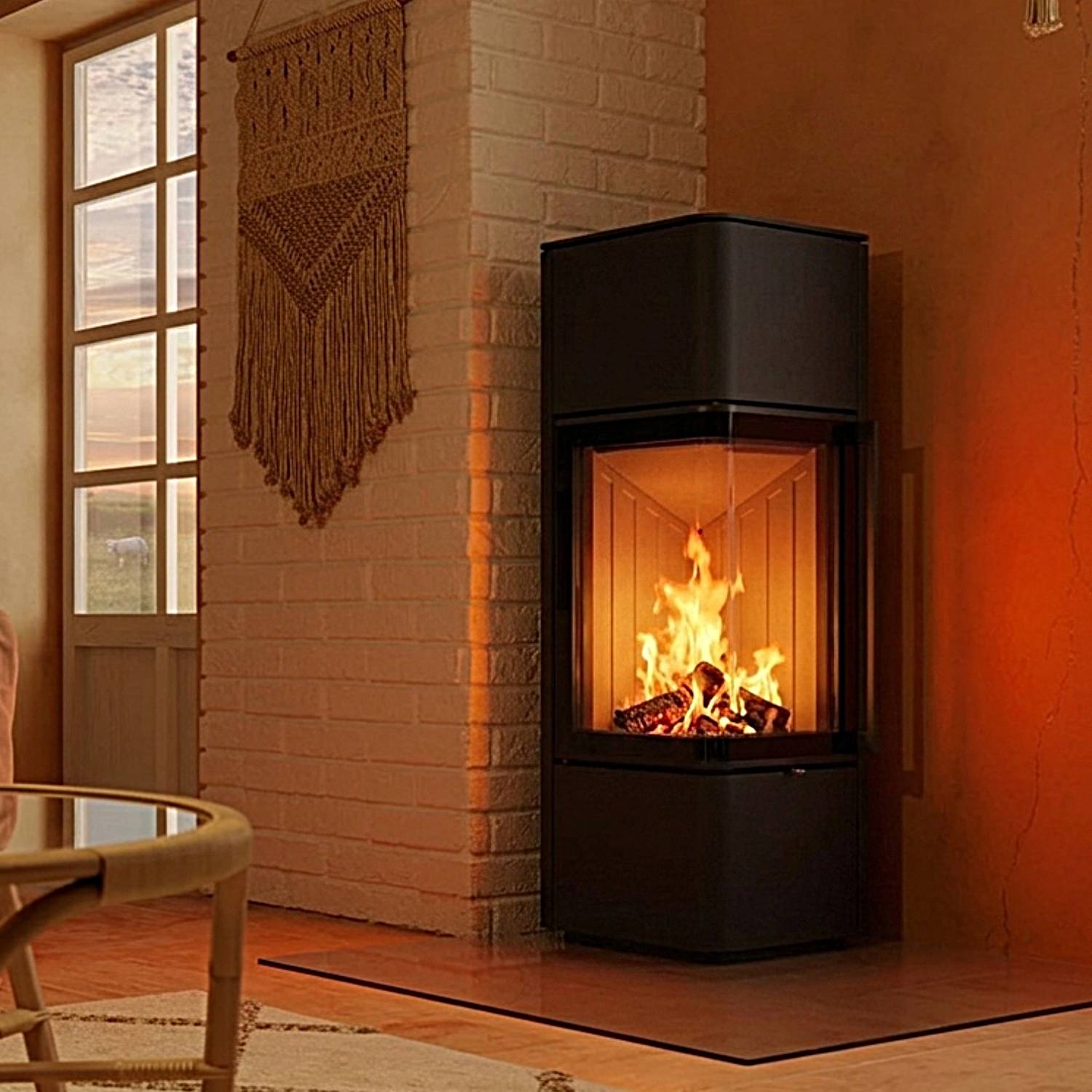 Spartherm Cubo S RLU Kaminofen Nero