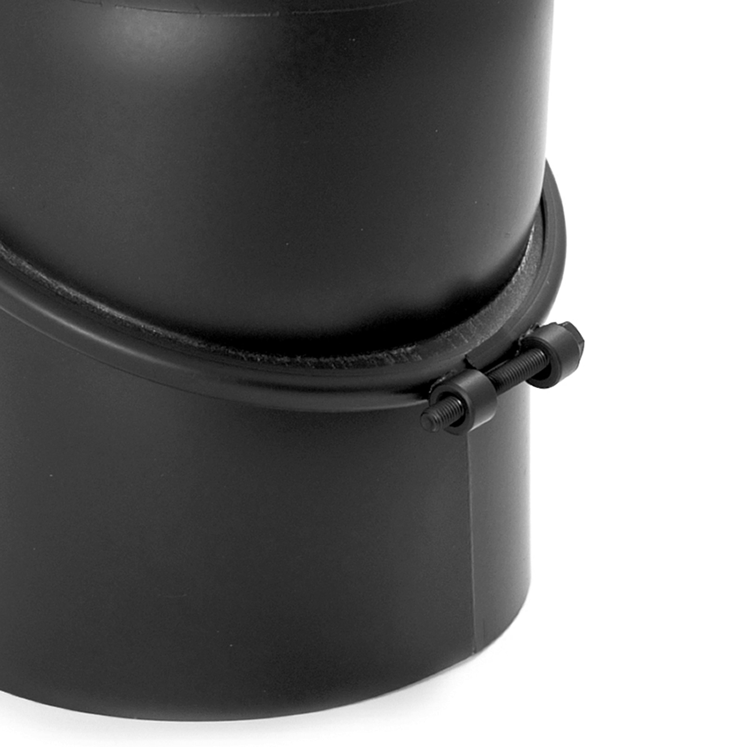Raik Basic Rauchrohrbogen / Ofenrohr 250mm - 0° - 45° ohne Reinigungsöffnung schwarz