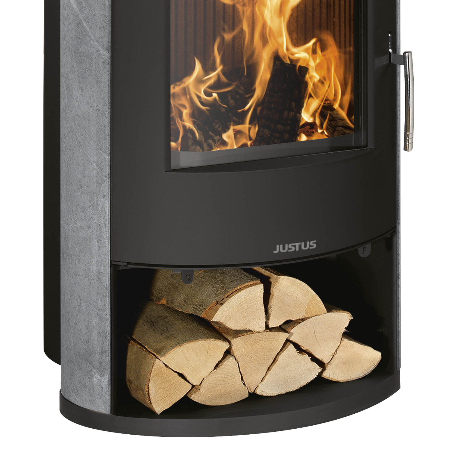 Justus Island Aqua II Wasserführender Kaminofen Stahl Schwarz / Speckstein Justus Island Aqua II Wasserführender Kaminofen Stahl Schwarz / Speckstein