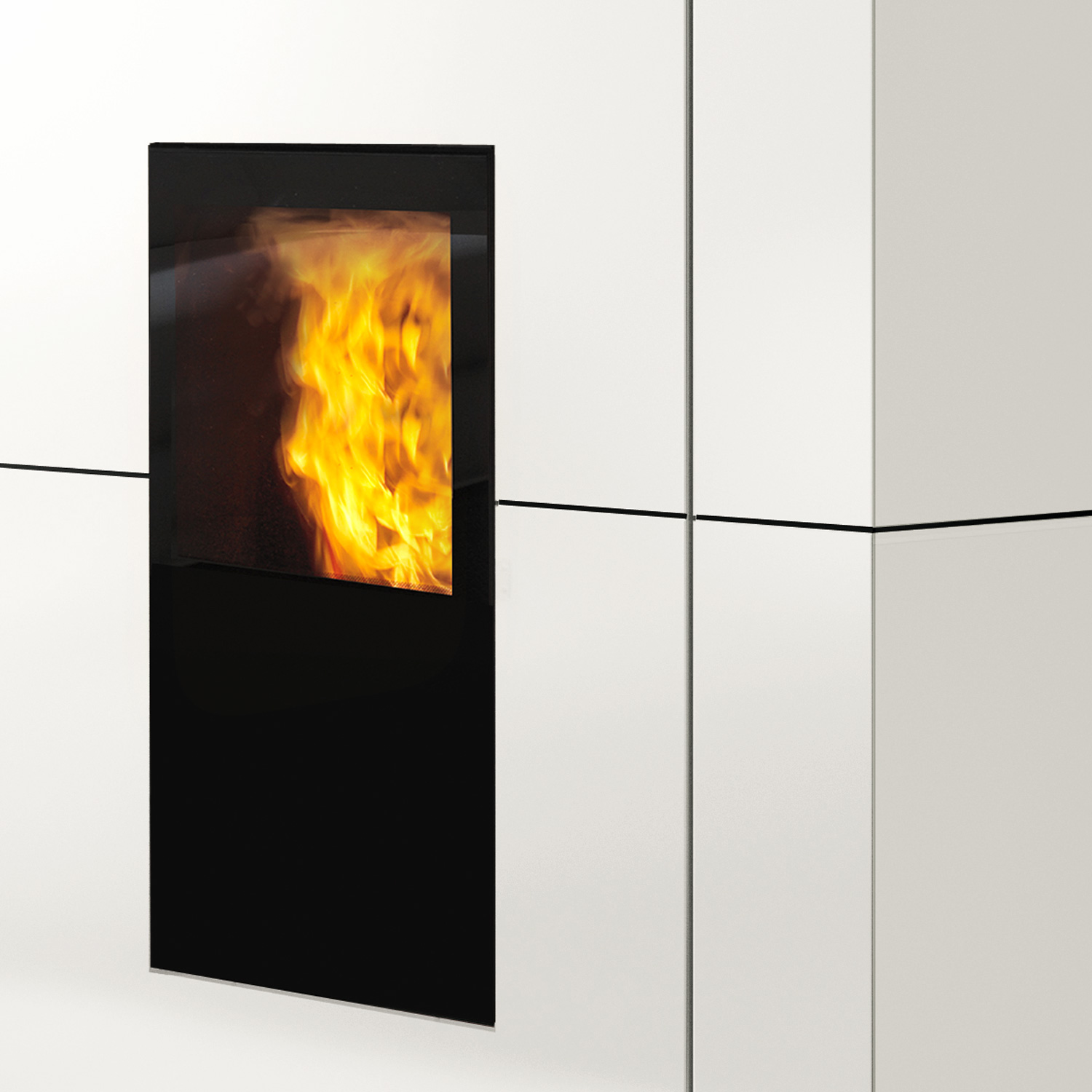 Edilkamin Blade H 23 Evo wasserführendender Pelletofen Stahl Mattweiß inkl. Kit R-FX