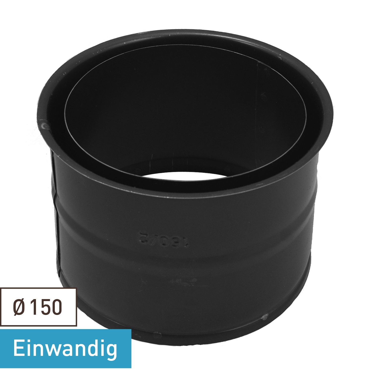 Raik Basic Doppelwandfutter 150mm schwarz für Rauchrohr / Ofenrohr