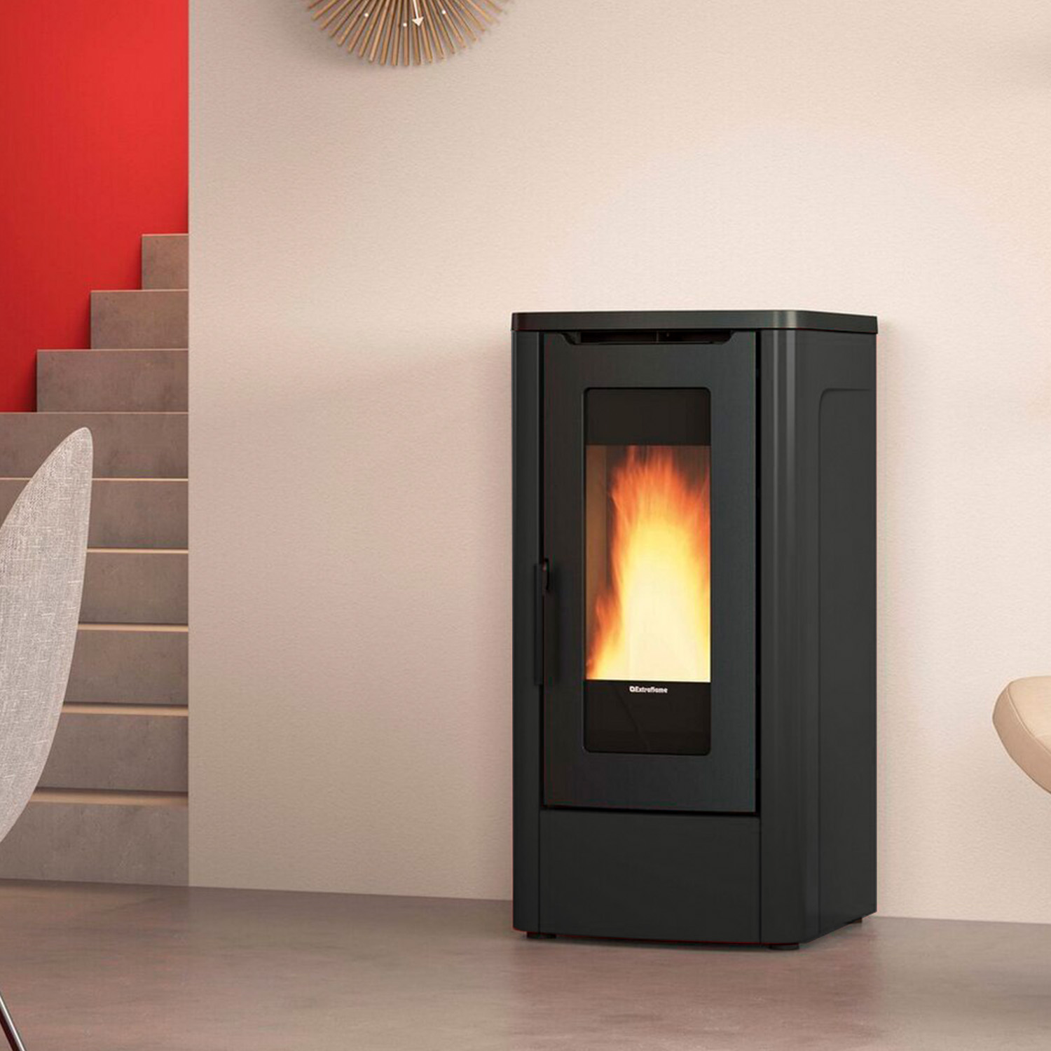 Extraflame Dahiana AD Pelletofen Traditional Line schwarz