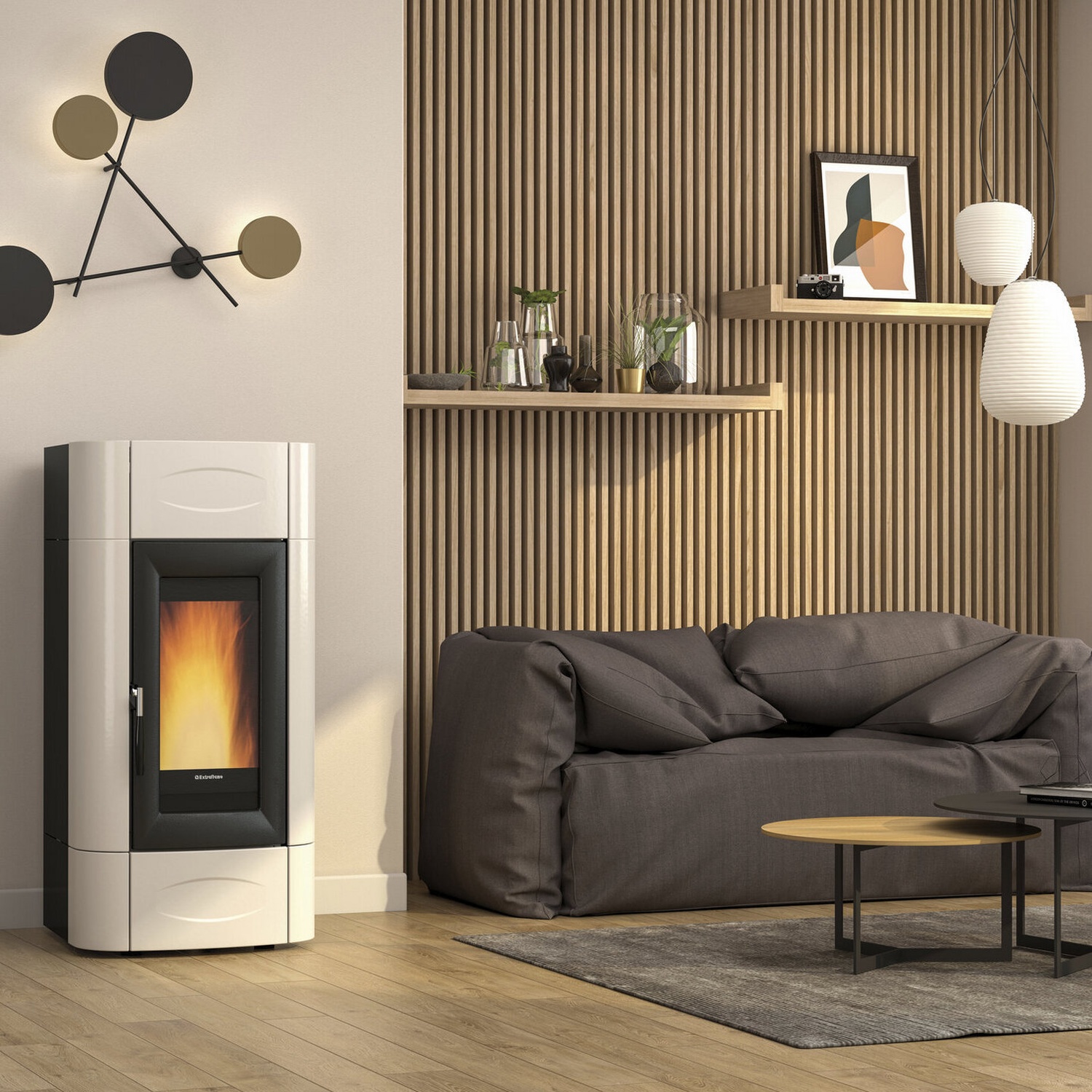 Extraflame ISIDORA IDRO H20 5.0 EVO - Elfenbein wassergeführter Pelletofen EVOLUTION LINE