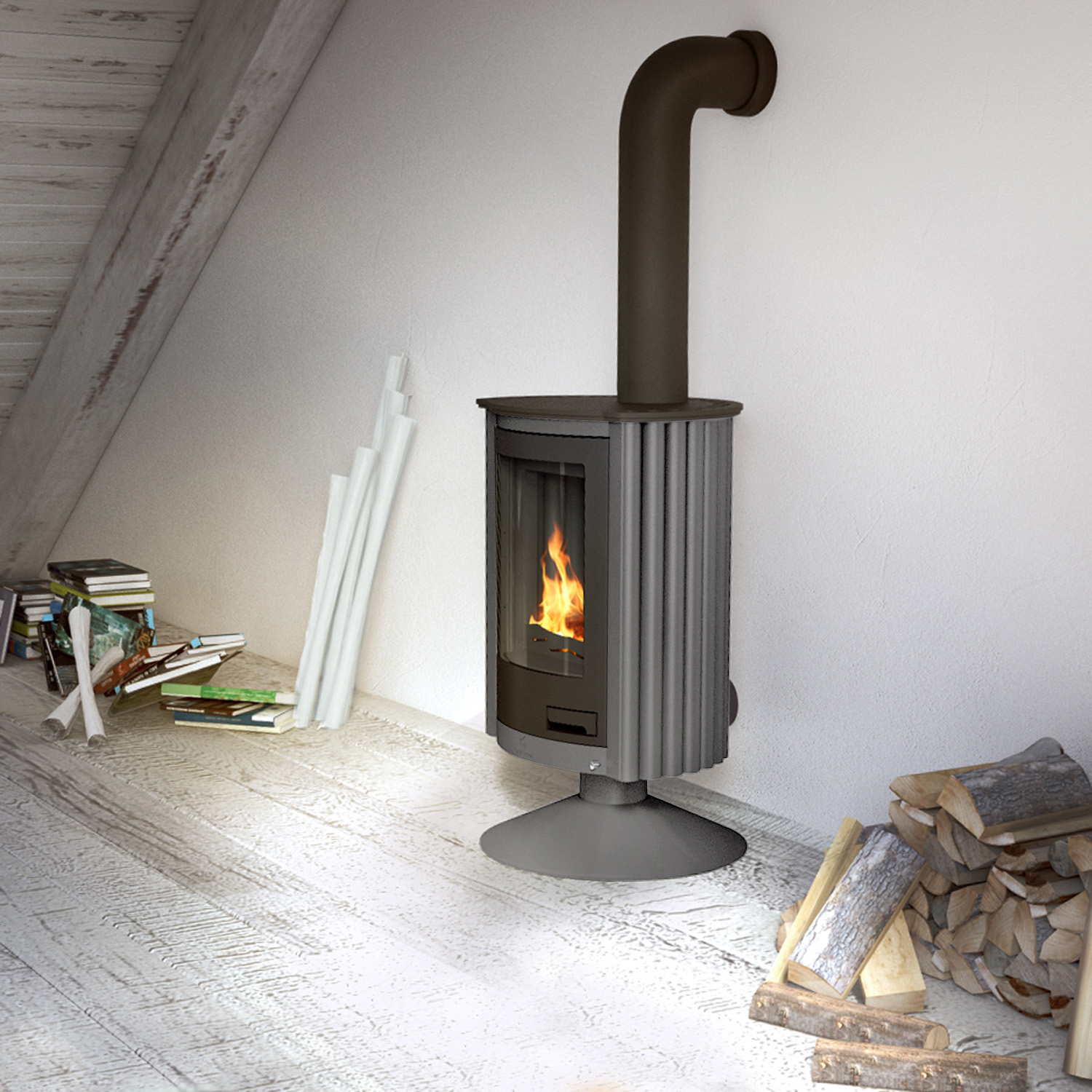 Warmluftofen Masterflamme Piccolo II Grau