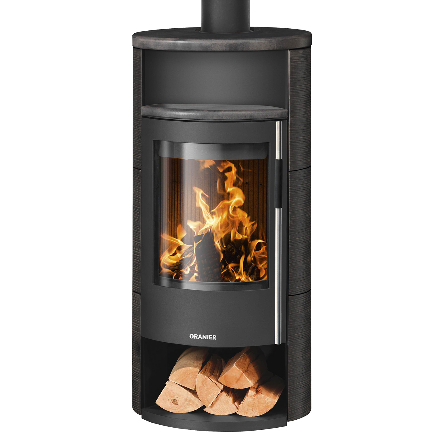 Oranier Polar Neo 6 Kaminofen Stahl Schwarz / Keramik Namib, DIBt