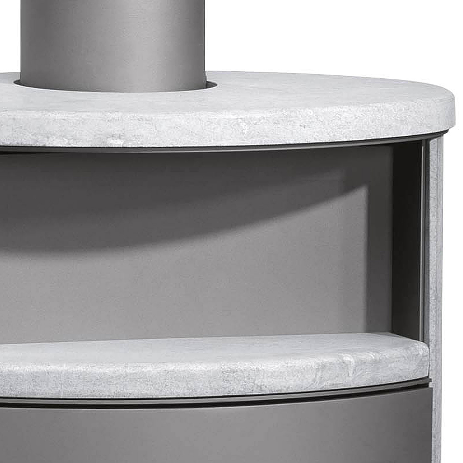 Justus Island 5 2.0 Kaminofen Stahl Gussgrau / Speckstein