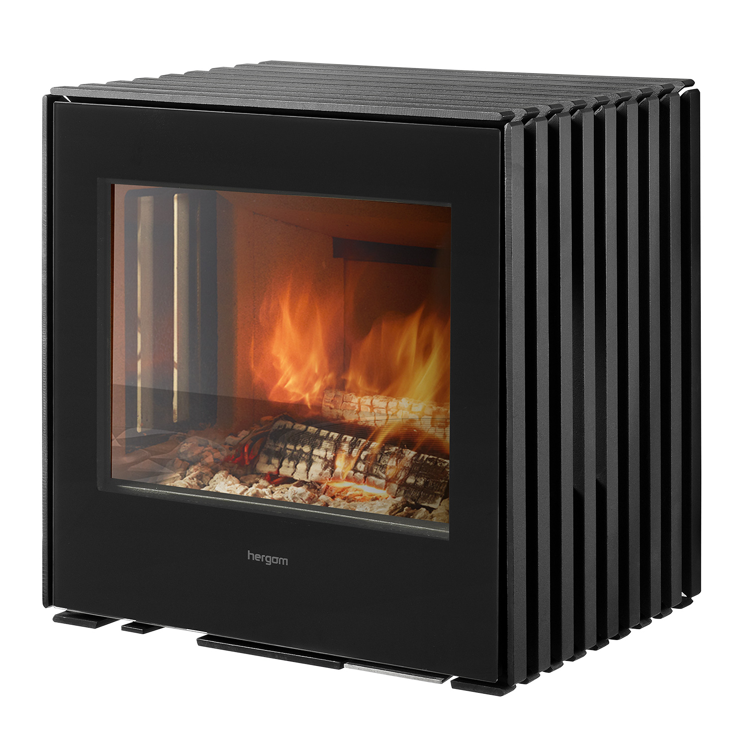 Hergom Glance MVP Kaminofen Gusseisen schwarz inkl. Wandbefestigung