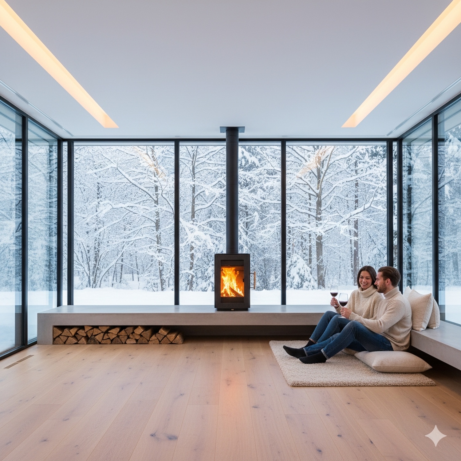 Hergom Glow Kaminofen Gusseisen Schwarz Hergom Glow Kaminofen Gusseisen Schwarz