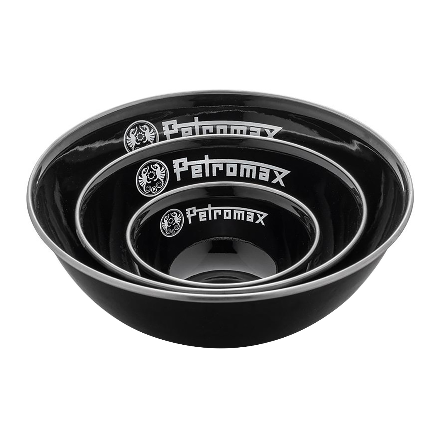 Petromax Emaille-Schalen Schwarz 2er-Set 160 ml Petromax Emaille-Schalen Schwarz 2er-Set 160 ml