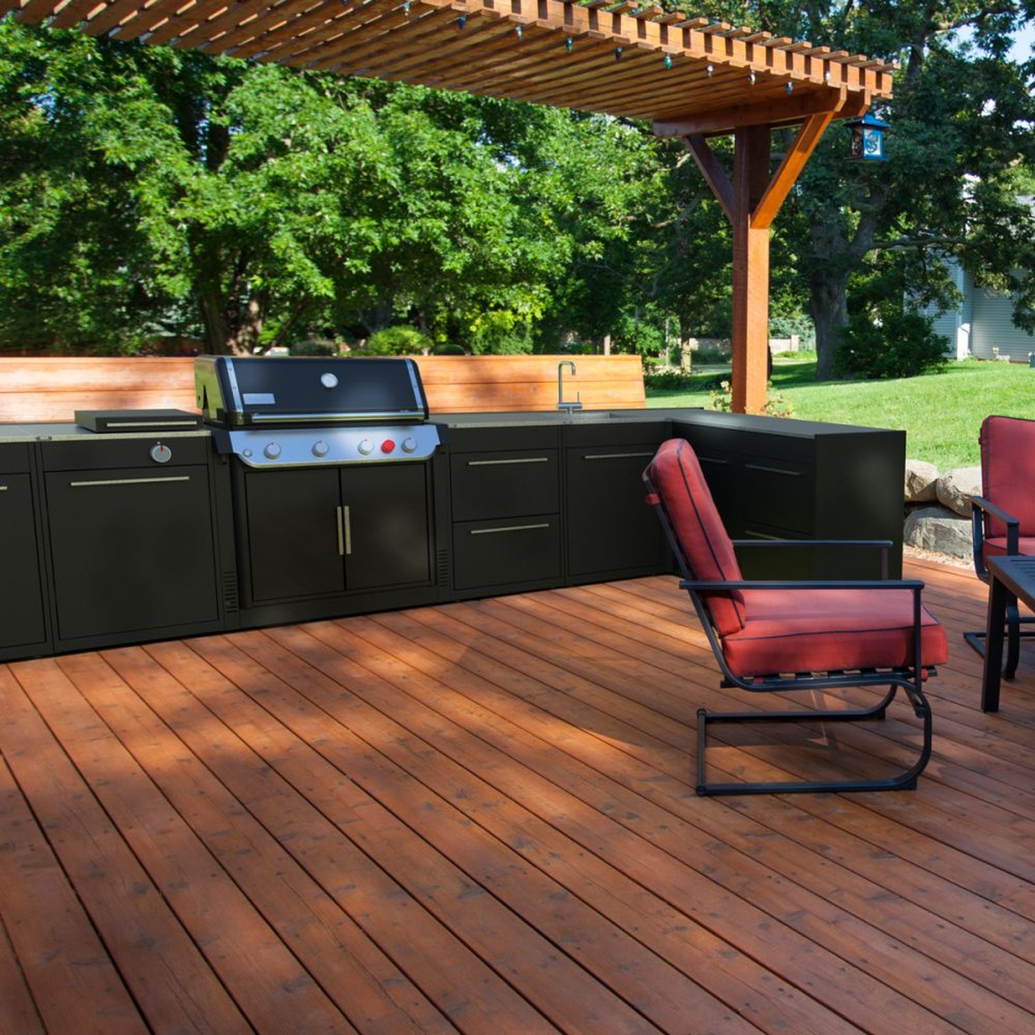 Weber BBQ Kitchen Anbaukit Genesis 400 Serie Modell 2022 inkl. Schraubenset