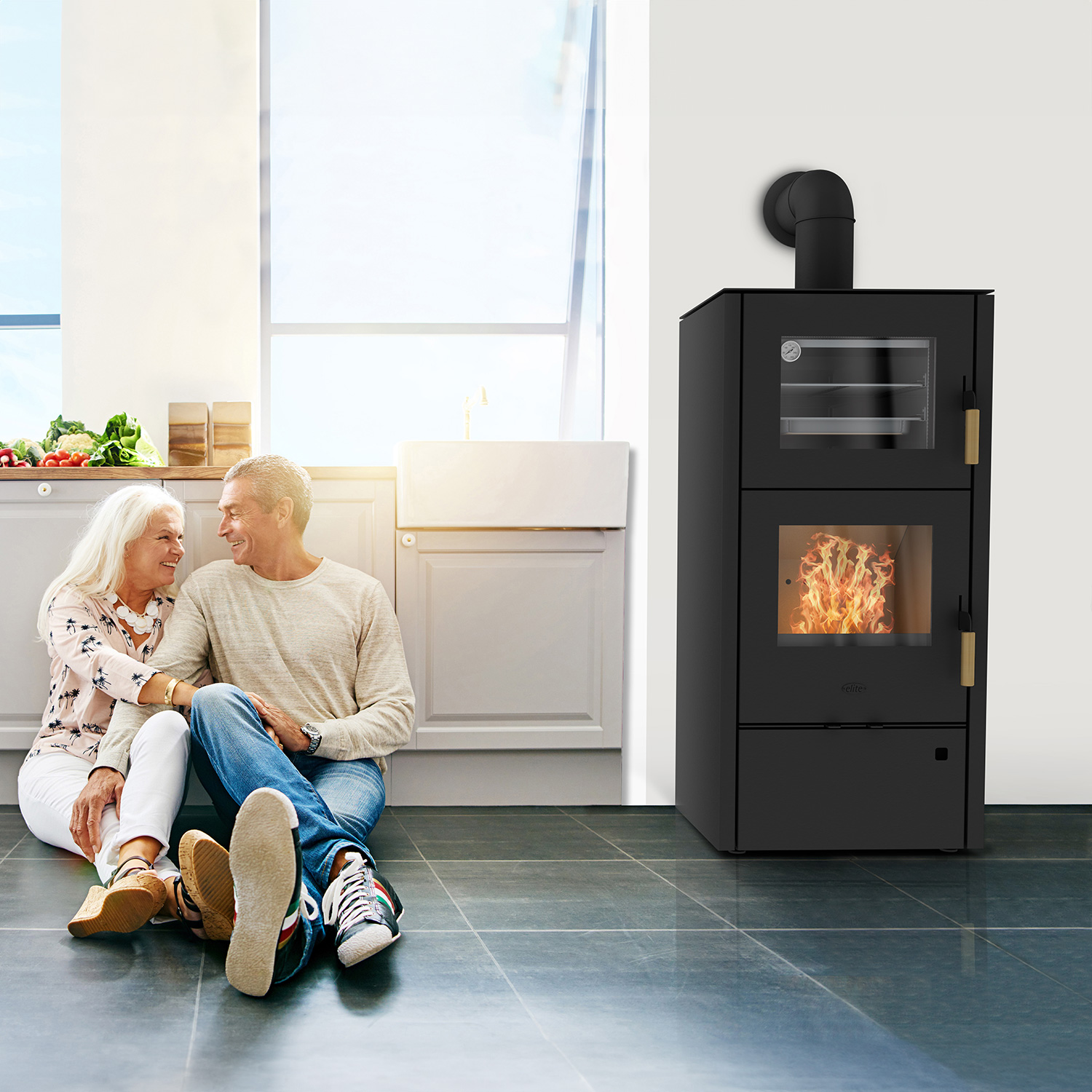 Fireplace Elite Inda Kaminofen Stahl Schwarz