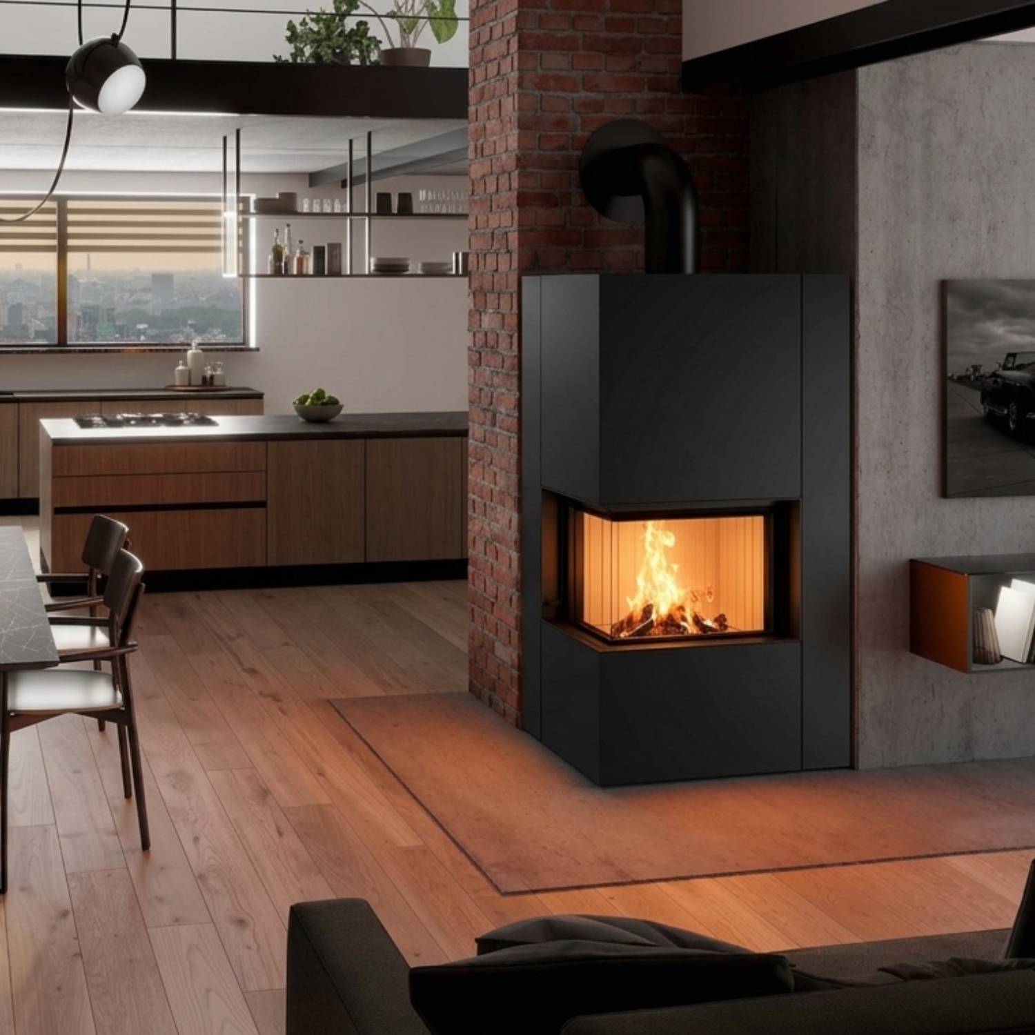 Spartherm Apollon 2L Kaminbausatz RLA Nero