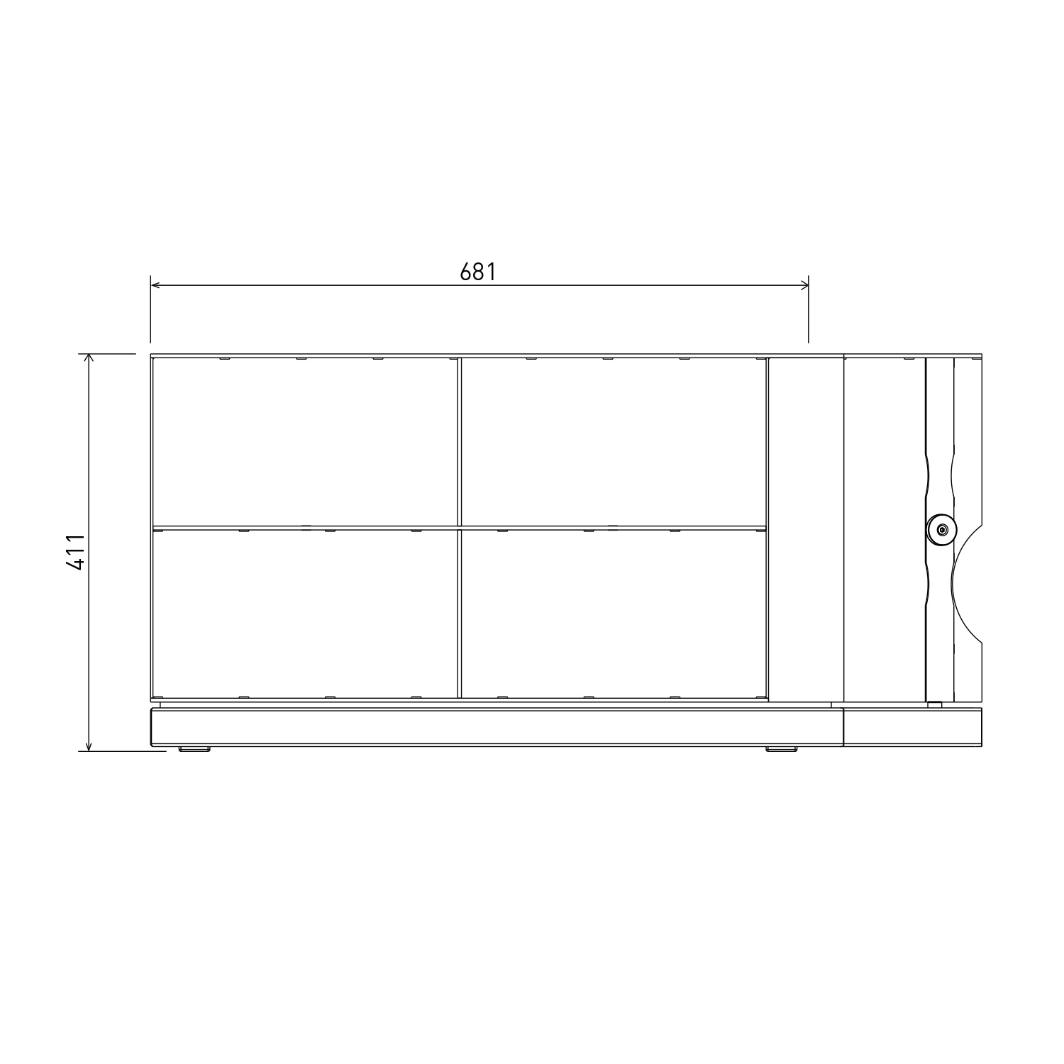 Austroflamm Lux Beistellbox links 68 cm