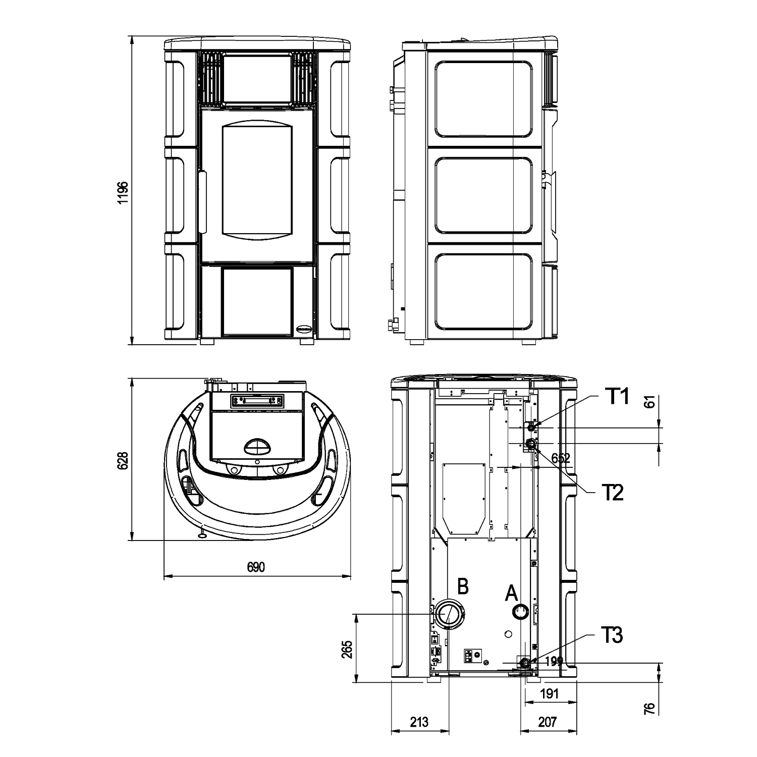 Extraflame Iside Idro H15 Wasserführender Pelletofen Majolika Amethyst Extraflame Iside Idro H15 Wasserführender Pelletofen Majolika Amethyst