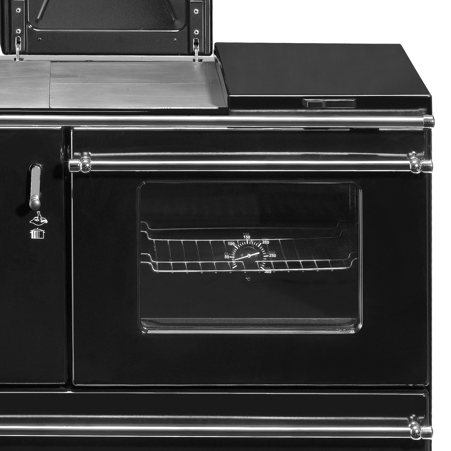 Wamsler K 178 Küchenofen wasserführend Schwarz Rauchrohr rechts