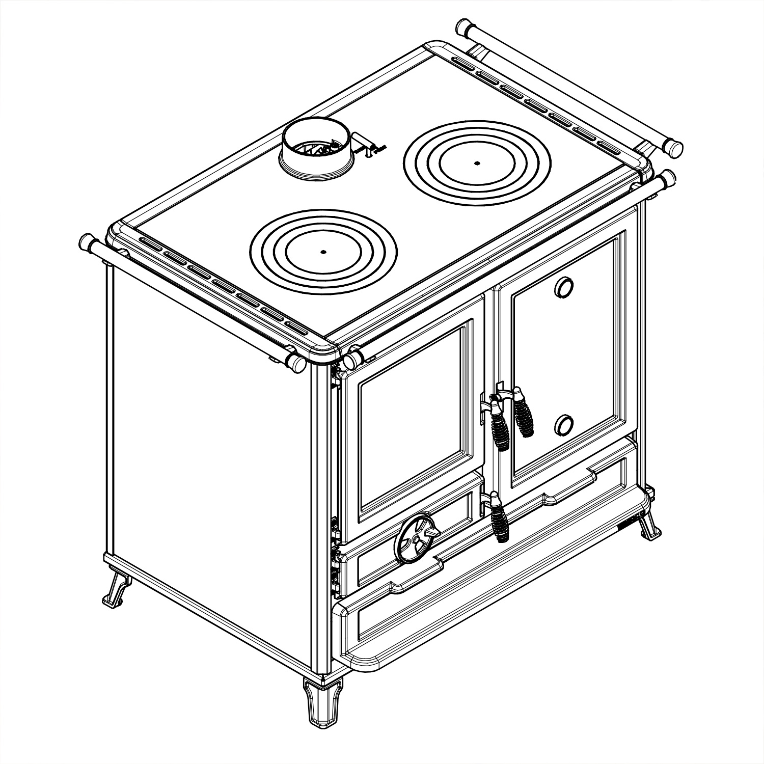 Thermorossi Margot Evo6 Küchenofen Anthrazit