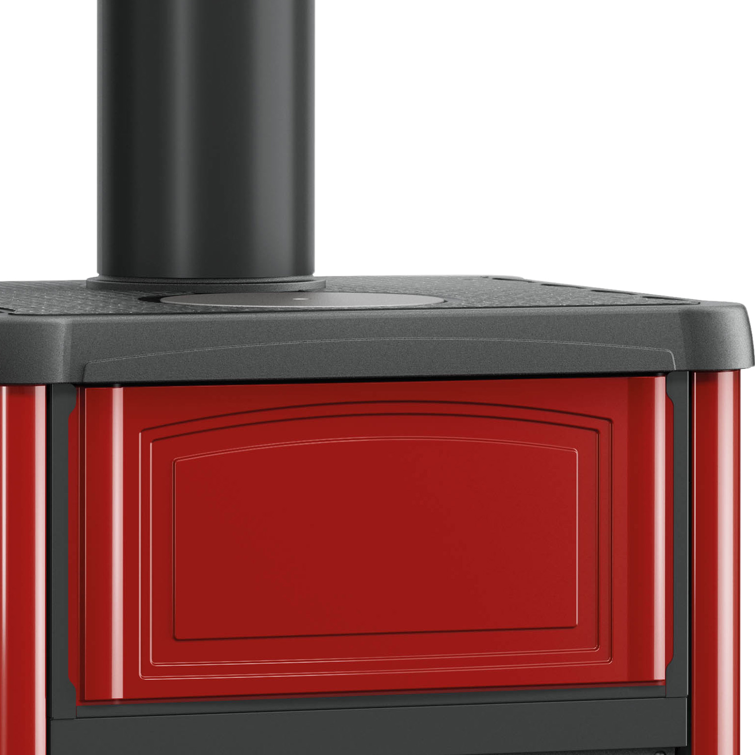 La Nordica Concita 16 Kaminofen Majolika Bordeaux