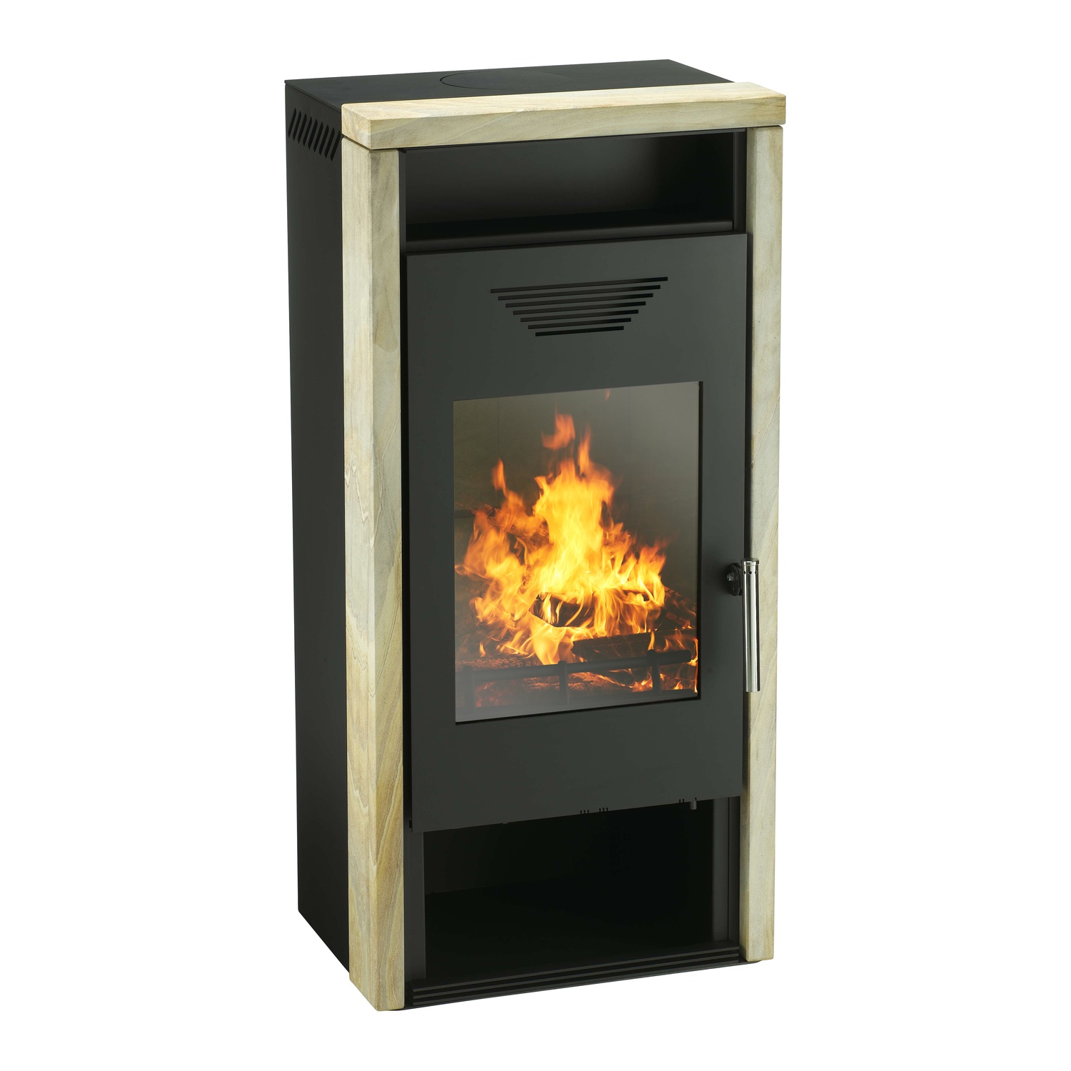 Wamsler Kaminofen Logi Schwarz Sandstein Rainbow