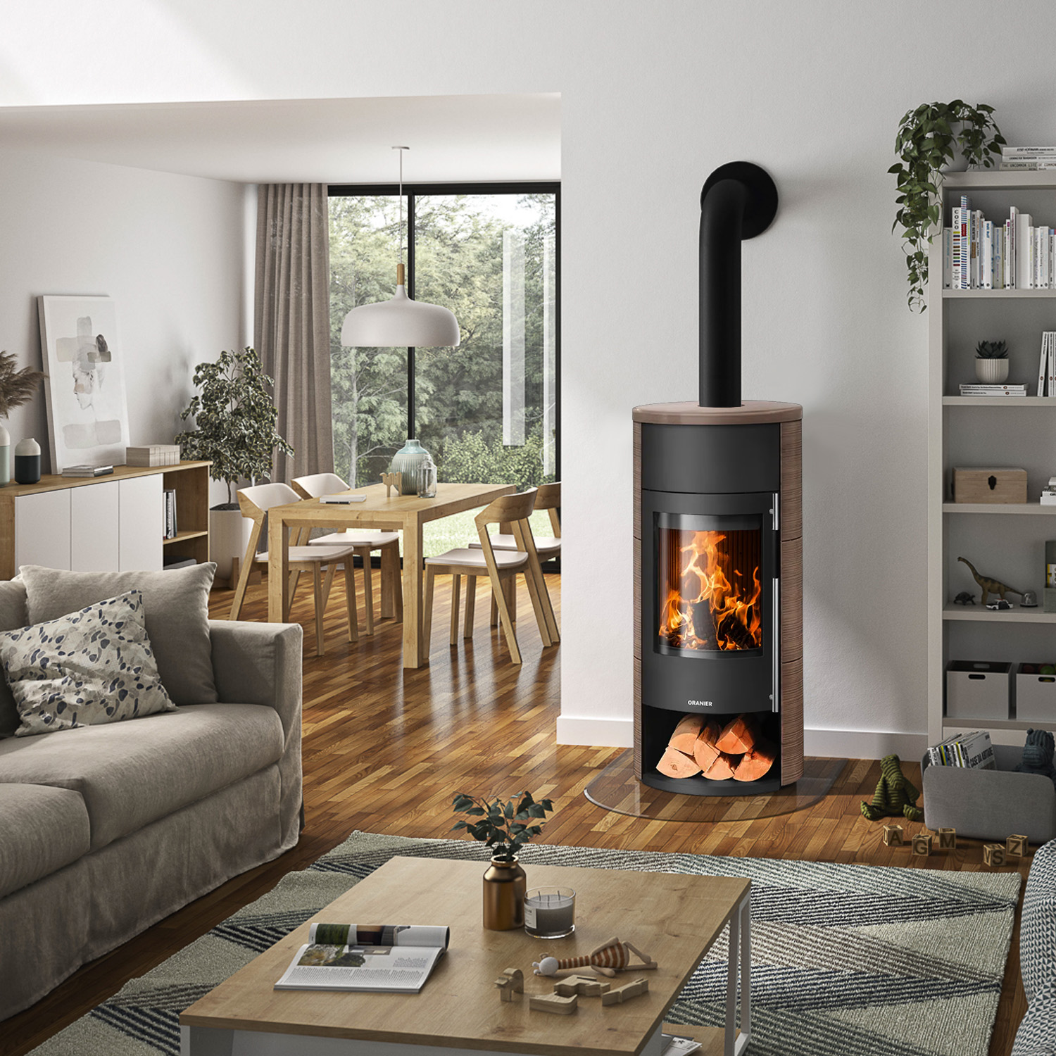 Oranier Polar Neo W+ Kaminofen Keramik Grappa
