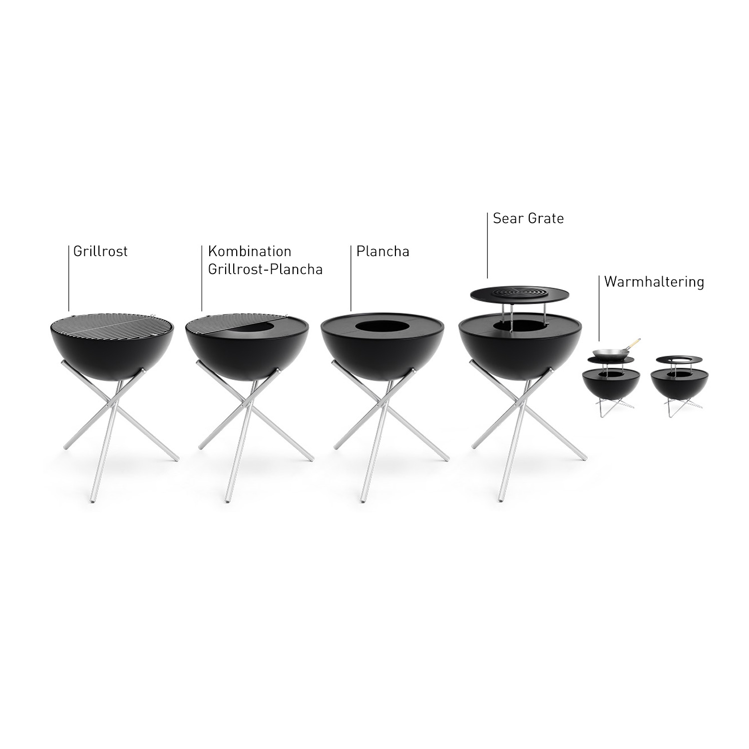 höfats BOWL 57 Plancha-Grillset Tief