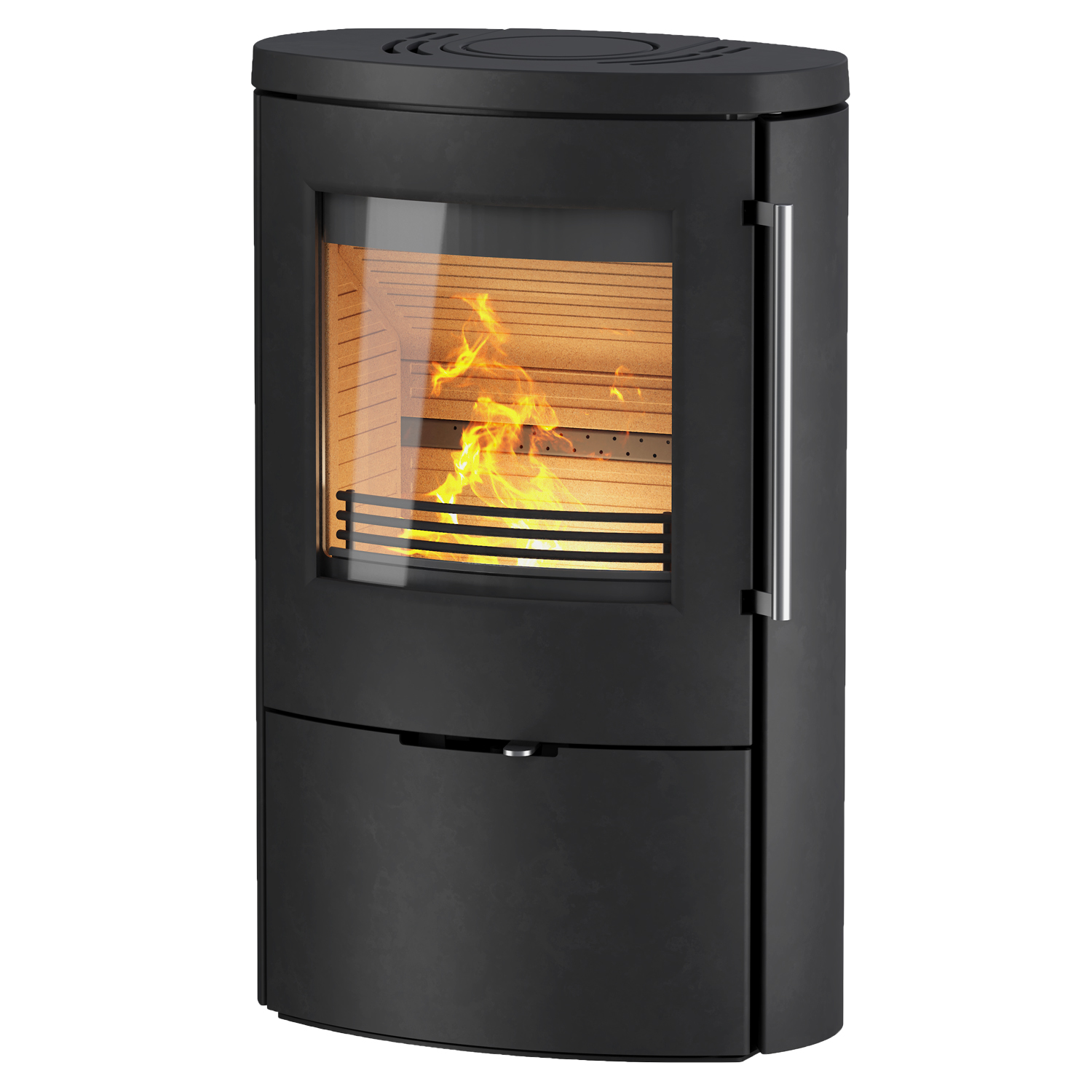 TermaTech TT80RL Kaminofen Stahl schwarz