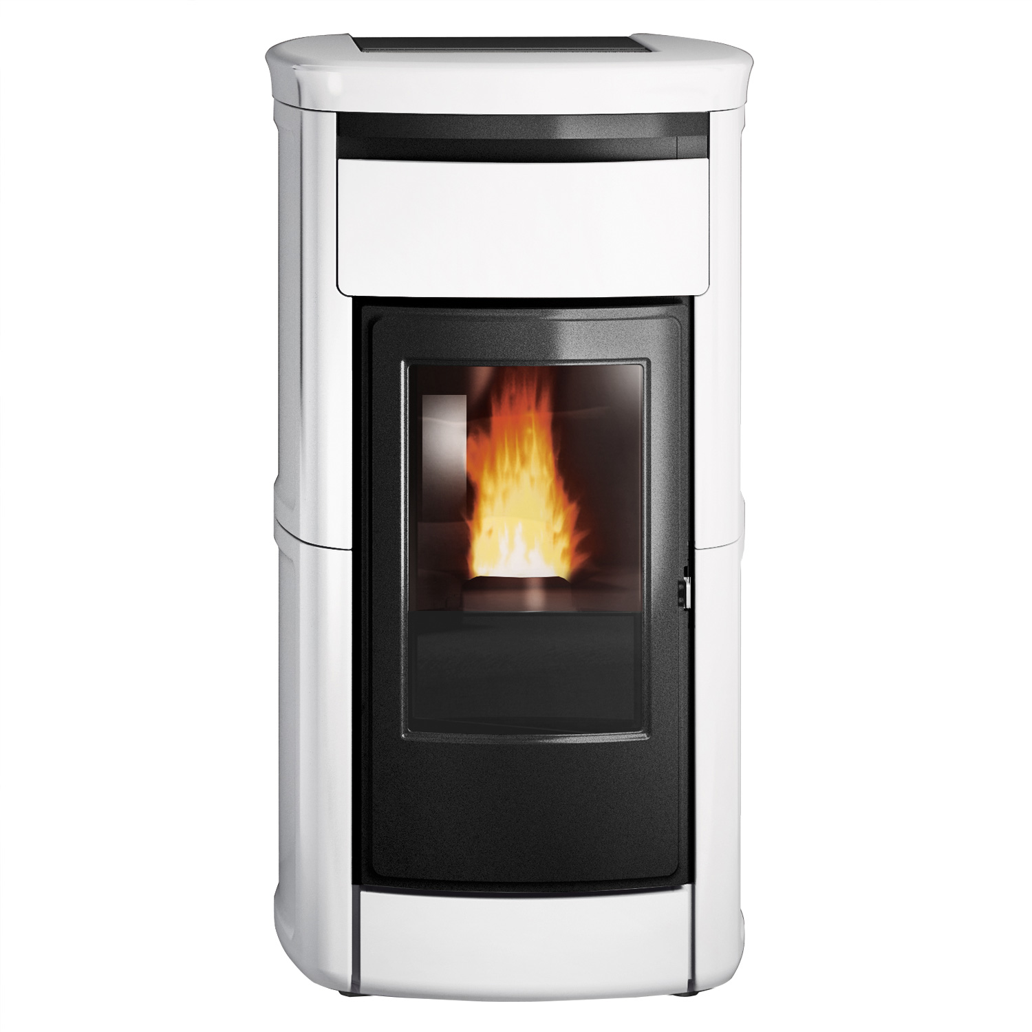 Edilkamin Kira H19 Evo wasserführender Pelletofen Keramik weiß