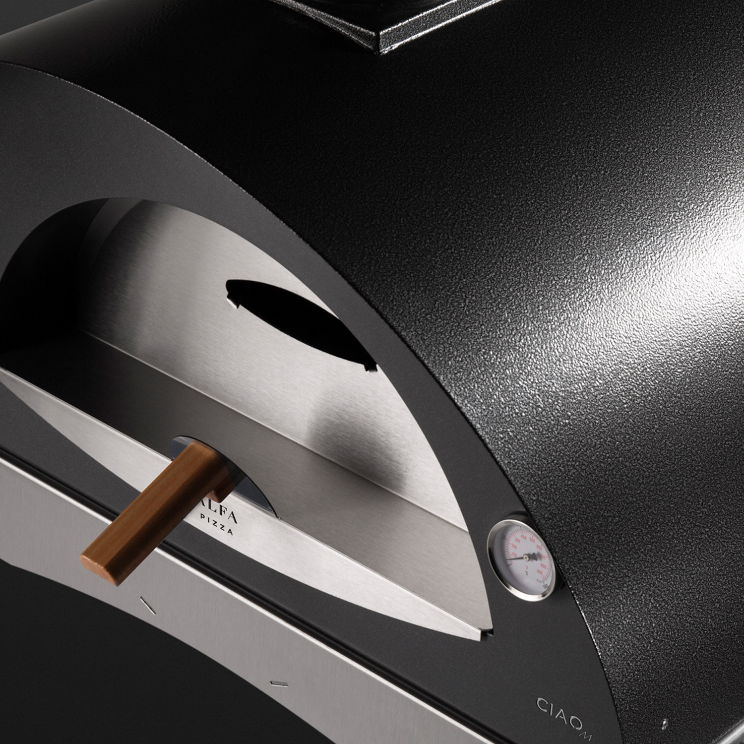Alfa Forni Pizzaofen Ciao Grau ohne Unterbau + Ventura Pizza-Set (4-tlg.) gratis Alfa Forni Pizzaofen Ciao Grau ohne Unterbau + Ventura Pizza-Set (4-tlg.) gratis