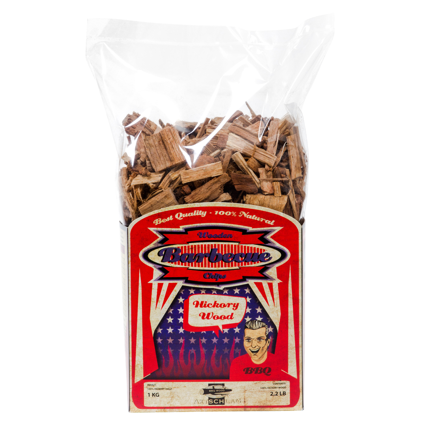 Axtschlag Wood Smoking Chips Hickory 1 kg Axtschlag Wood Smoking Chips Hickory 1 kg