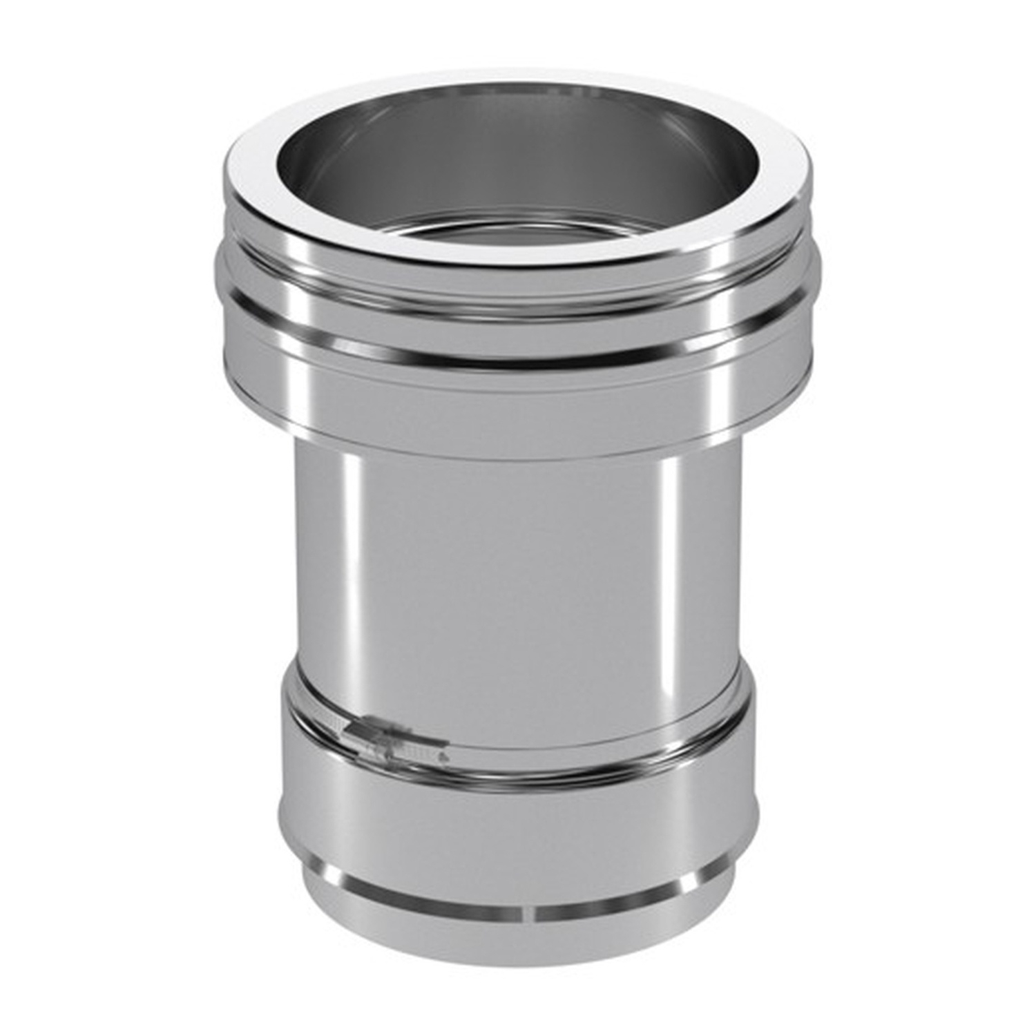 Schiedel Anschlussfutter Ø180 einwandig, kürzbar für ICS Ø180 mm doppelwandig glänzend