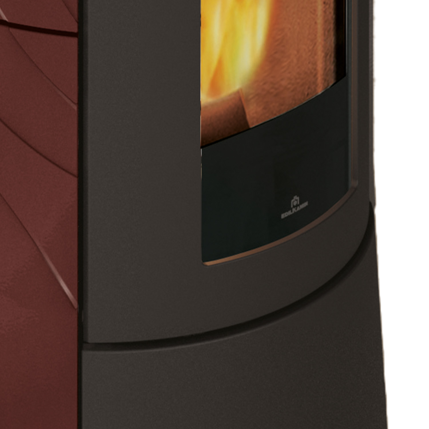 Edilkamin Cherie H 14 Evo wasserführender Pelletofen Keramik Bordeaux