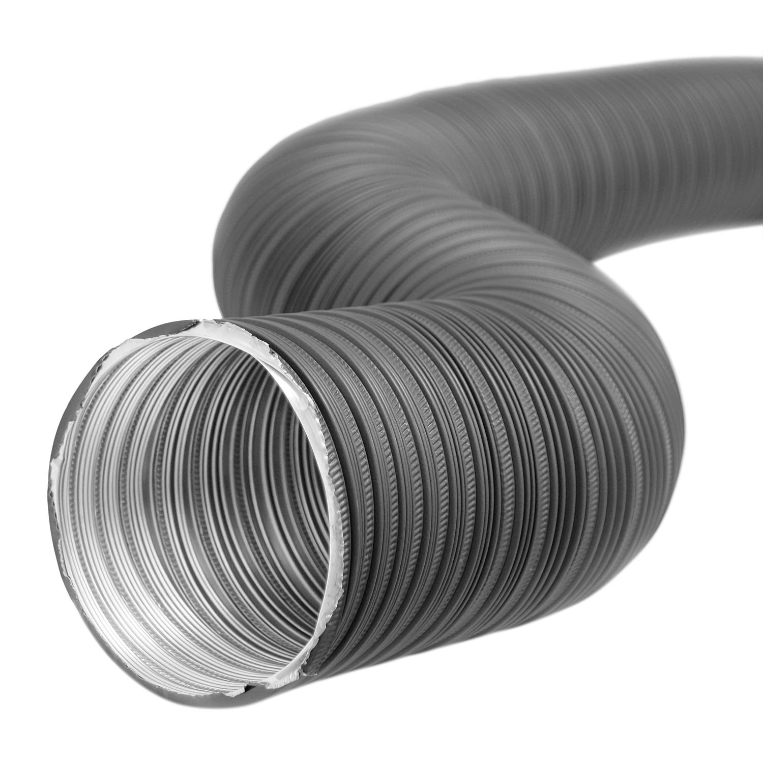 Raik Color Flex Aluflexrohr grau Ø 100 mm Länge 1,5 m, für Außenluft-Anschluss Raik Color Flex Aluflexrohr grau Ø 100 mm Länge 1,5 m, für Außenluft-Anschluss