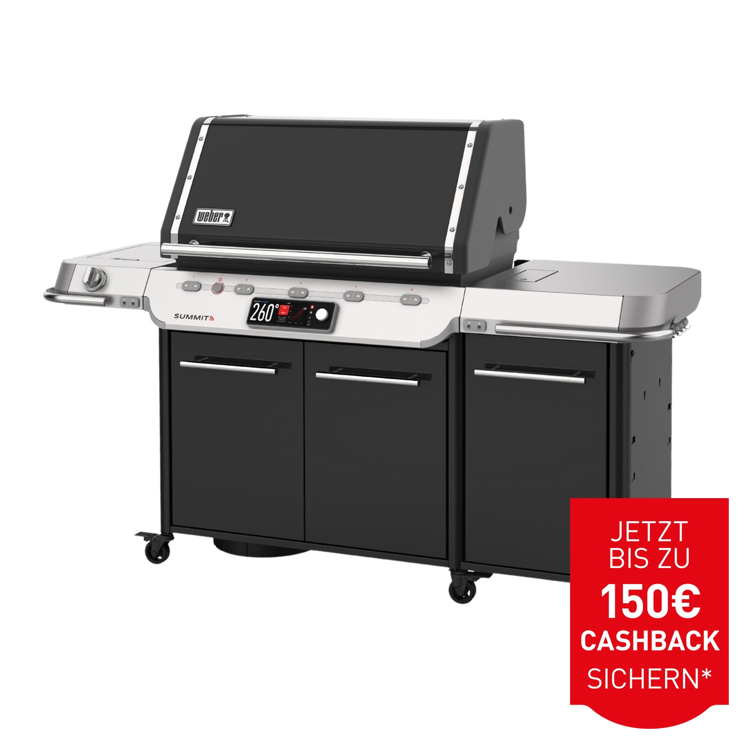 Weber Summit FS38X E Smart Gas-Grillstation Schwarz