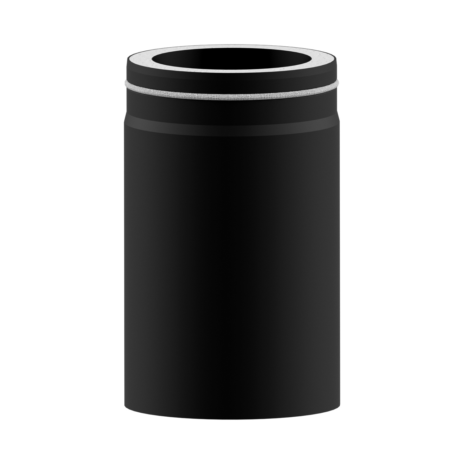 Raik Lifestyle DUO Längenelement 180mm schwarz L: 330mm für Rauchrohr / Ofenrohr
