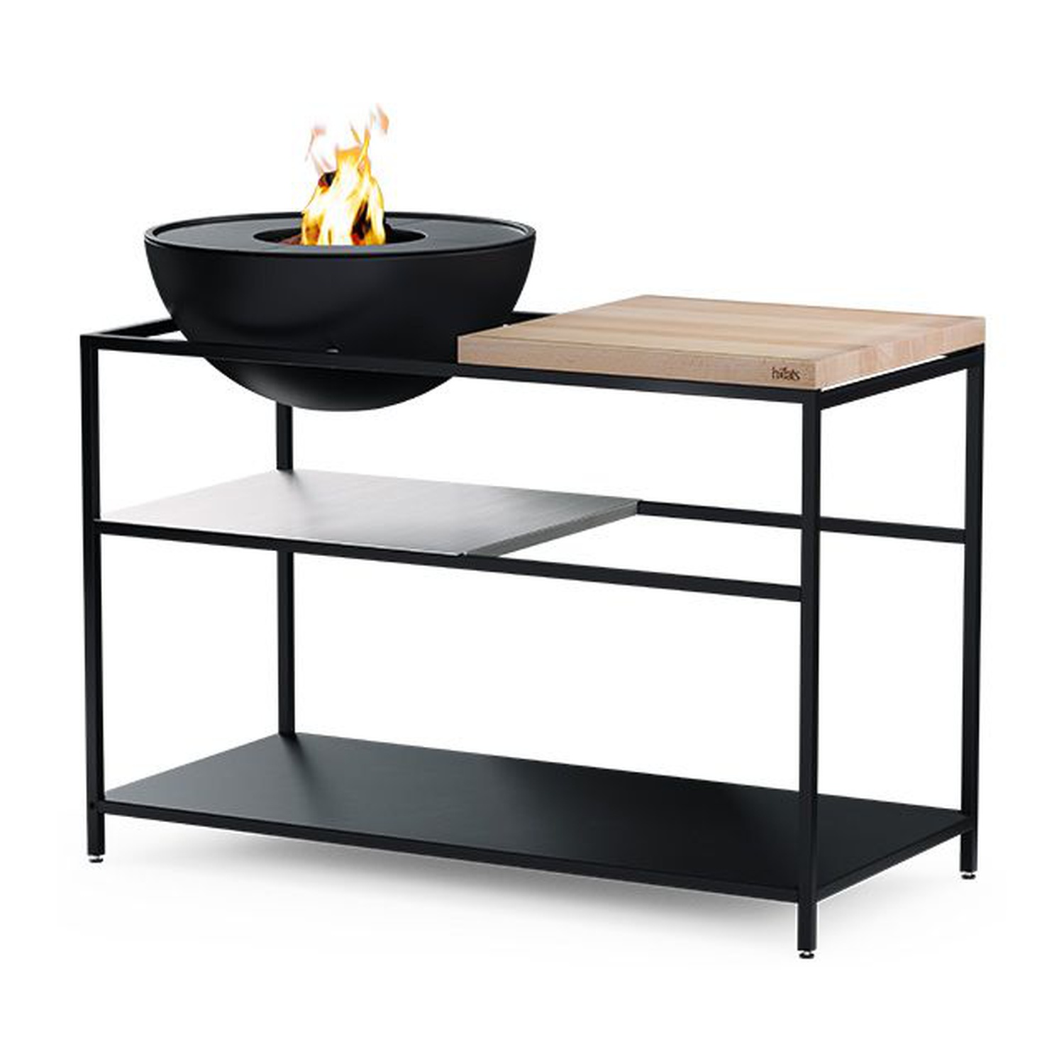 höfats FIRE KITCHEN mit BOWL 57 Plancha-Grillset tief