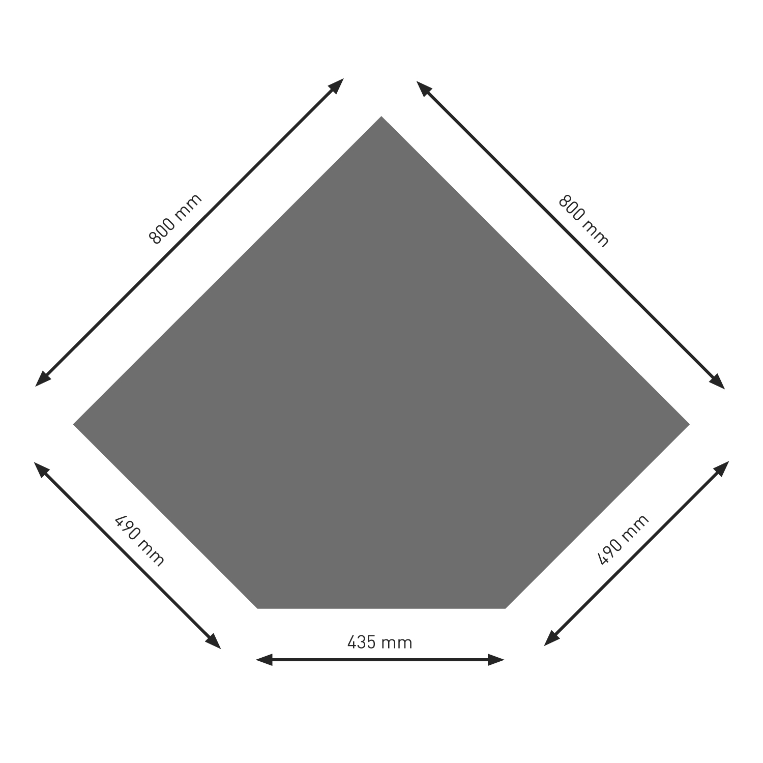 Raik Bodenplatte B5 Diamant gussgrau pulverbeschichtet 800 x 800 mm Raik Bodenplatte B5 Diamant gussgrau pulverbeschichtet 800 x 800 mm