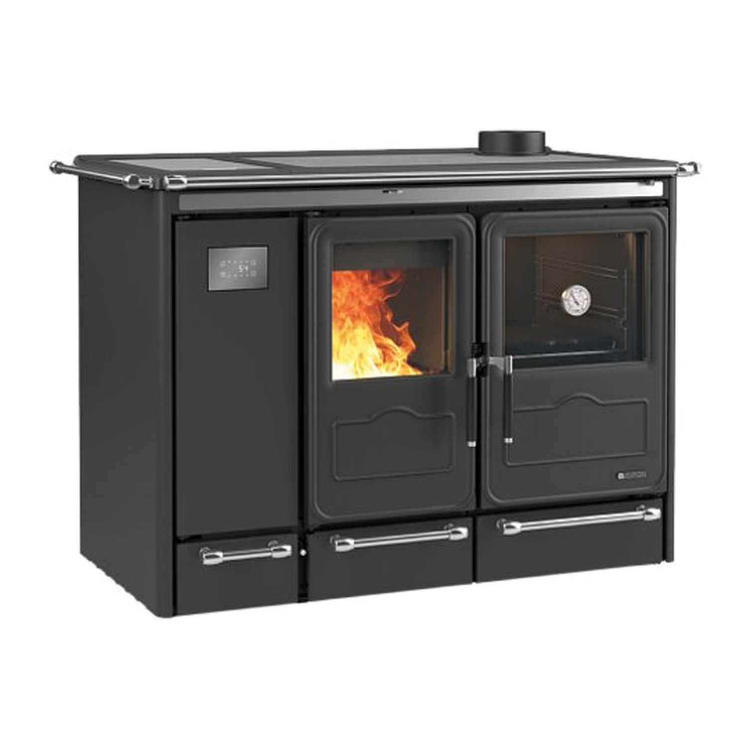 La Nordica SIERRA.16 - Anthrazit Schwarz wasserführender Küchenofen