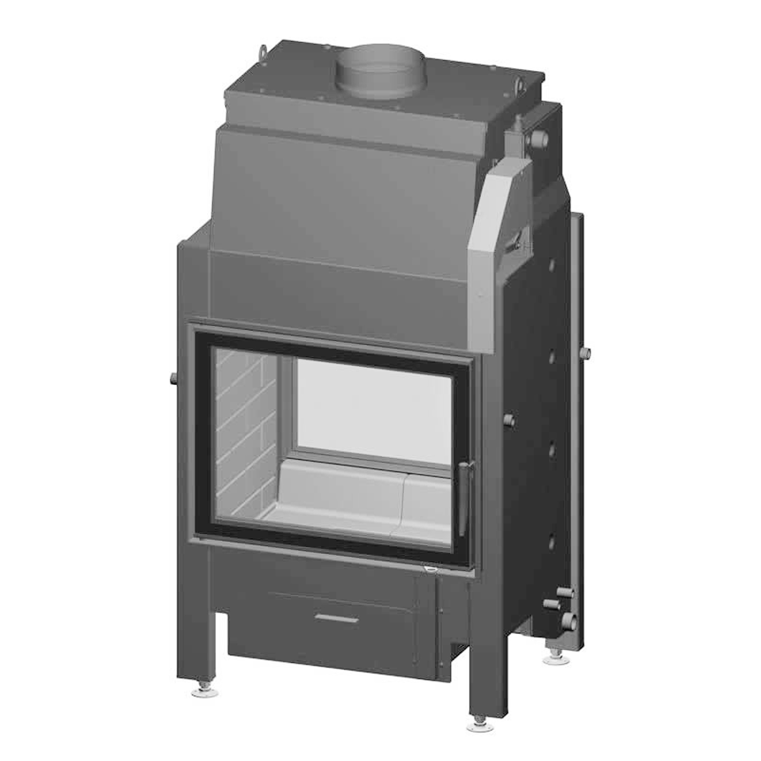 Spartherm Varia FD H2O 10 kW wasserführender Kamineinsatz links Spartherm Varia FD H2O 10 kW wasserführender Kamineinsatz links