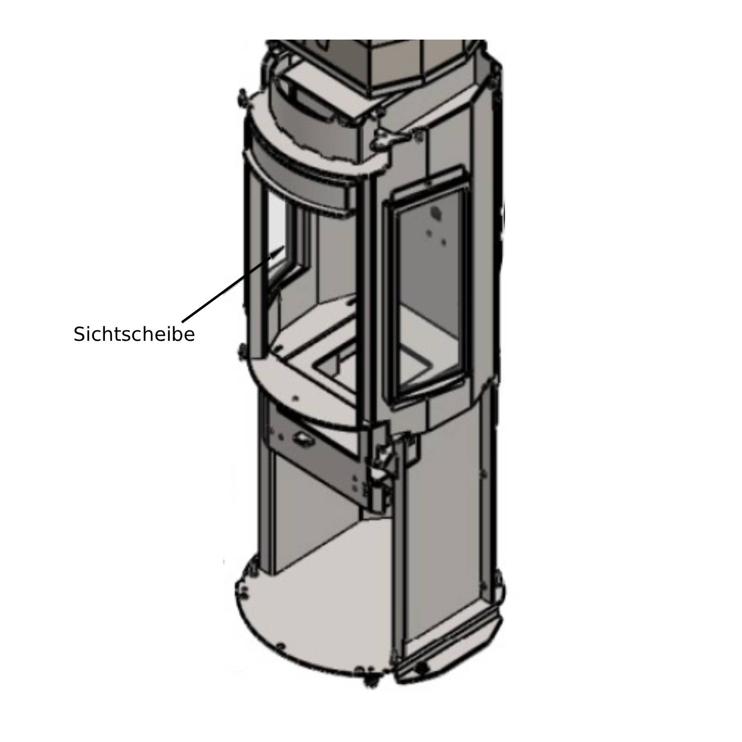 Ersatzteil - Schmitzker Fisterra Vista & Vista Heat - Sichtscheibe links oder rechts - gerade