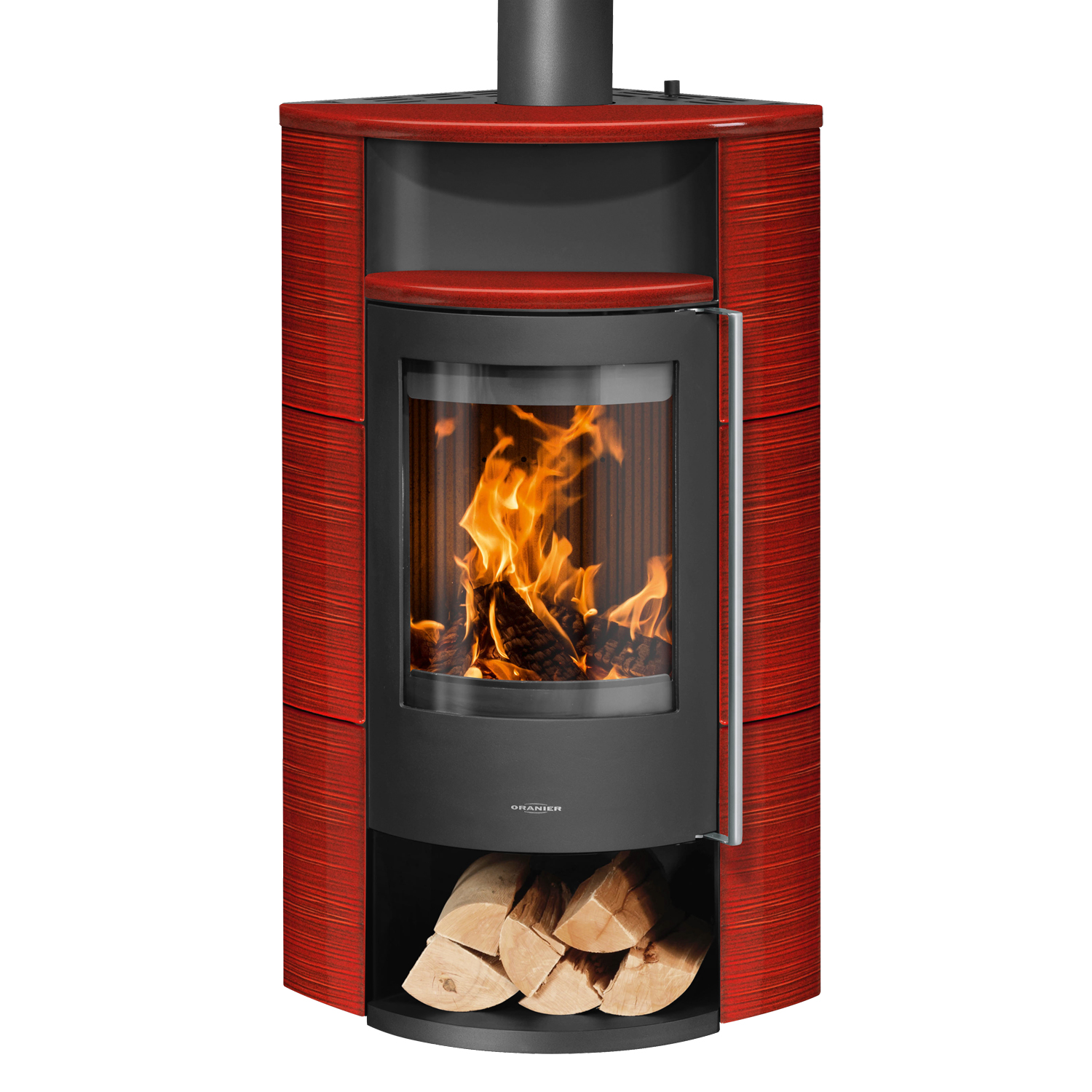 Oranier Polar Neo Eck Kaminofen Stahl Schwarz / Keramik Paprikarot Oranier Polar Neo Eck Kaminofen Stahl Schwarz / Keramik Paprikarot