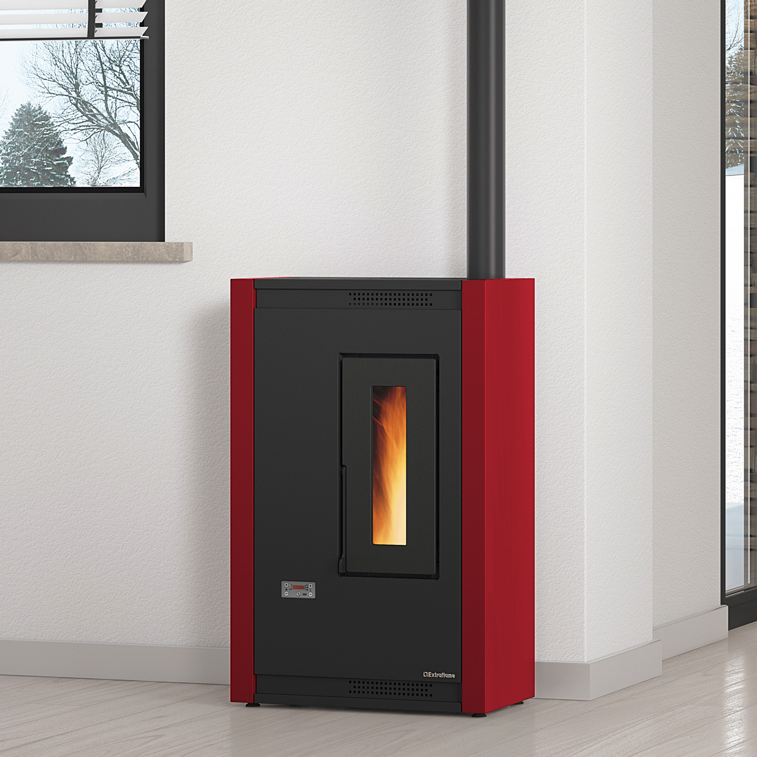 Extraflame Luisella 16 5.0 Pelletofen Bordeaux Extraflame Luisella 16 5.0 Pelletofen Bordeaux