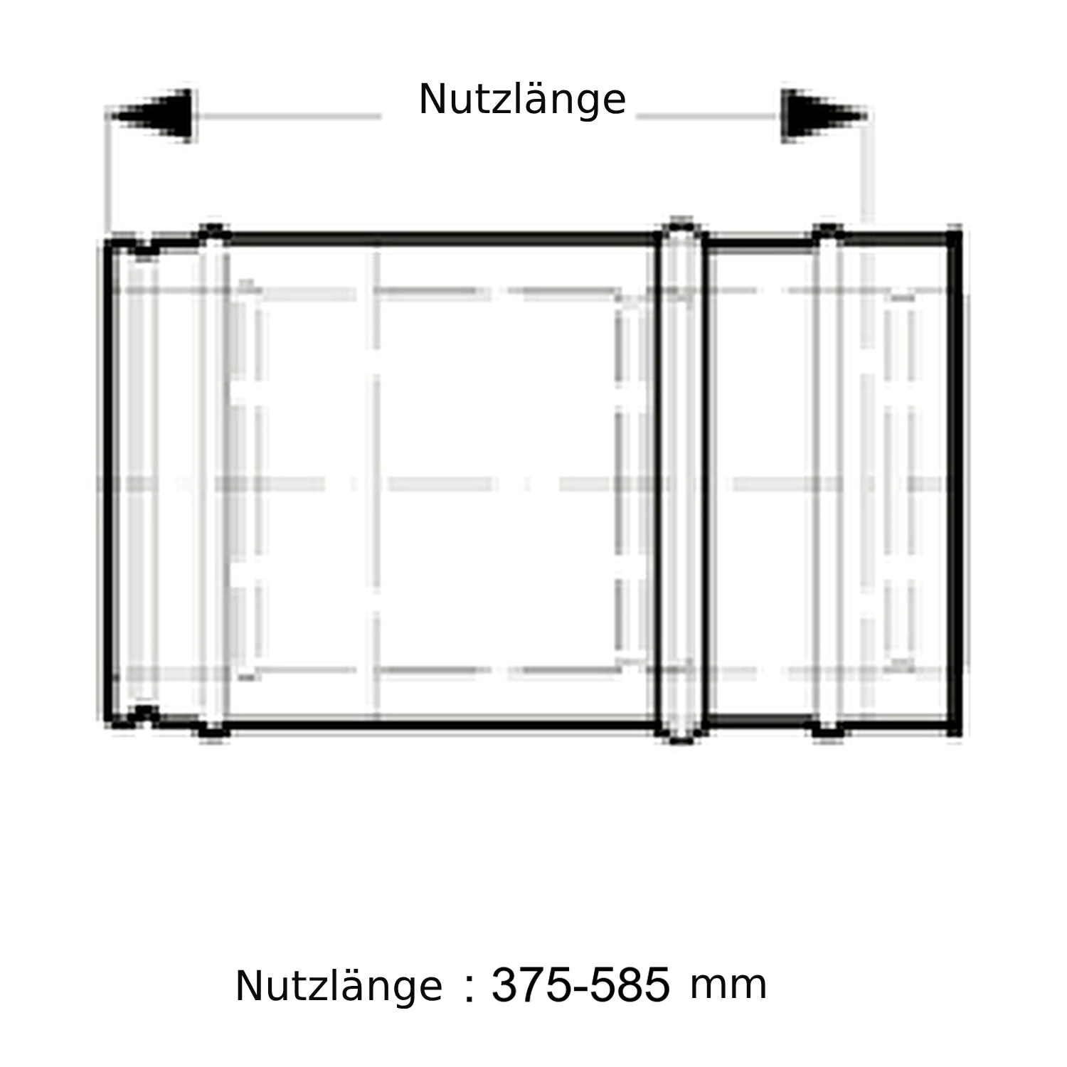 Schiedel ICS Rohrausgleichselement 375 mm-585 mm Ø150 doppelwandig glänzend